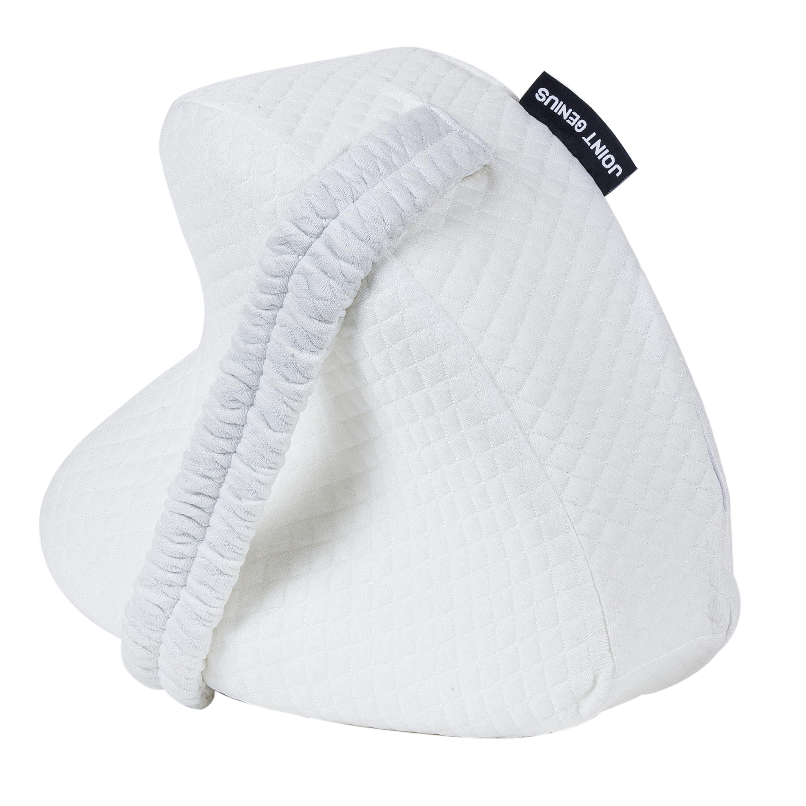 Joint Genius Knee Pillow for Side Sleepers, Knock Knee Corrector for Sleeping, Memory Foam Leg Pillow Wedge Cushion for Side Sleeper,Sciatica,Pregnancy,Hip&Back Pain Relief (White, Heart Shape)