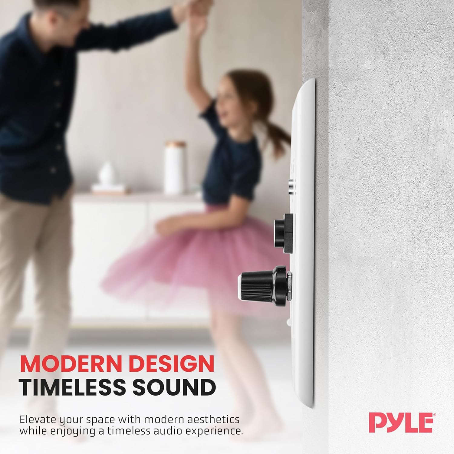 Pyle Wireless BT Receiver Wall Mount - 100W In-Wall Audio Control Receiver w/ Built-in Amplifier, USB/Microphone/Aux (3.5mm) Inputs, Speaker Terminal Block, Connect 2 Speakers, White - PWA15BT - Image 6