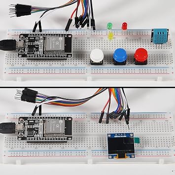95pcs Basic Starter Kit for ESP32 ESP-32S WiFi Development Board for Arduino Project Learning Kit with Tutorials ESP32 kit with Box