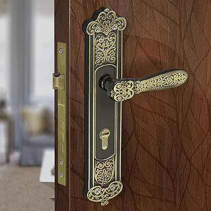 Plantex Door Lock-Fully Brass Main Door Lock with 4 Keys/Mortise Door Lock for Home/Office/Hotel (Sumer-3076, Brass Antique)