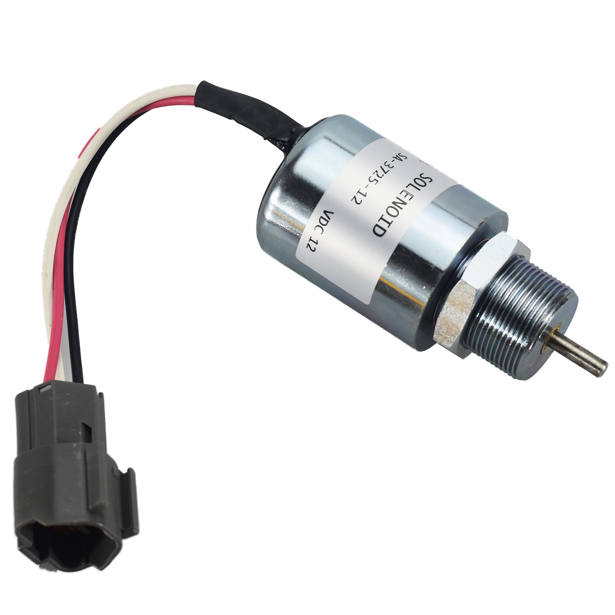 MaySpare Fuel Shut Off Solenoid SA-3725-12 for Mitsubishi L2E L3E S3L S4L Engine Volvo EC15 Toro 223D Mahindra Max 28 Tractor 12VDC, Free Return 6
