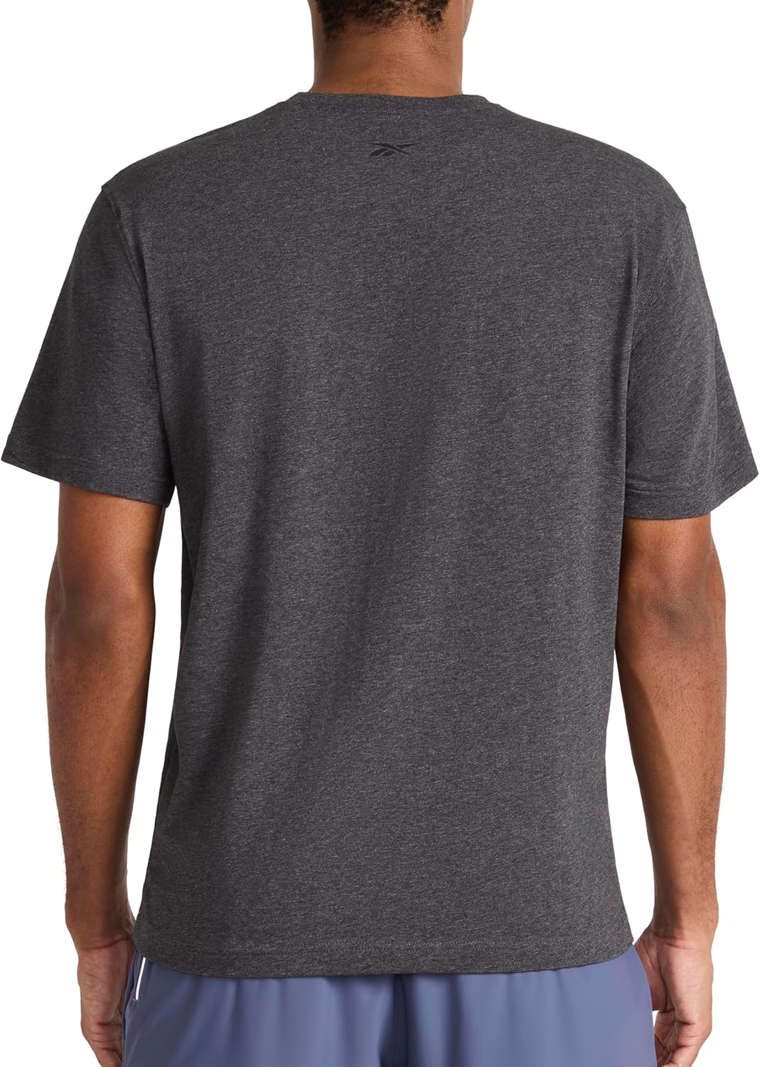 Reebok Mens Short Sleeve Crewneck Embroidered T-Shirt, Standard Fit, Lightweight Stretch Cotton Fabric - Image 2