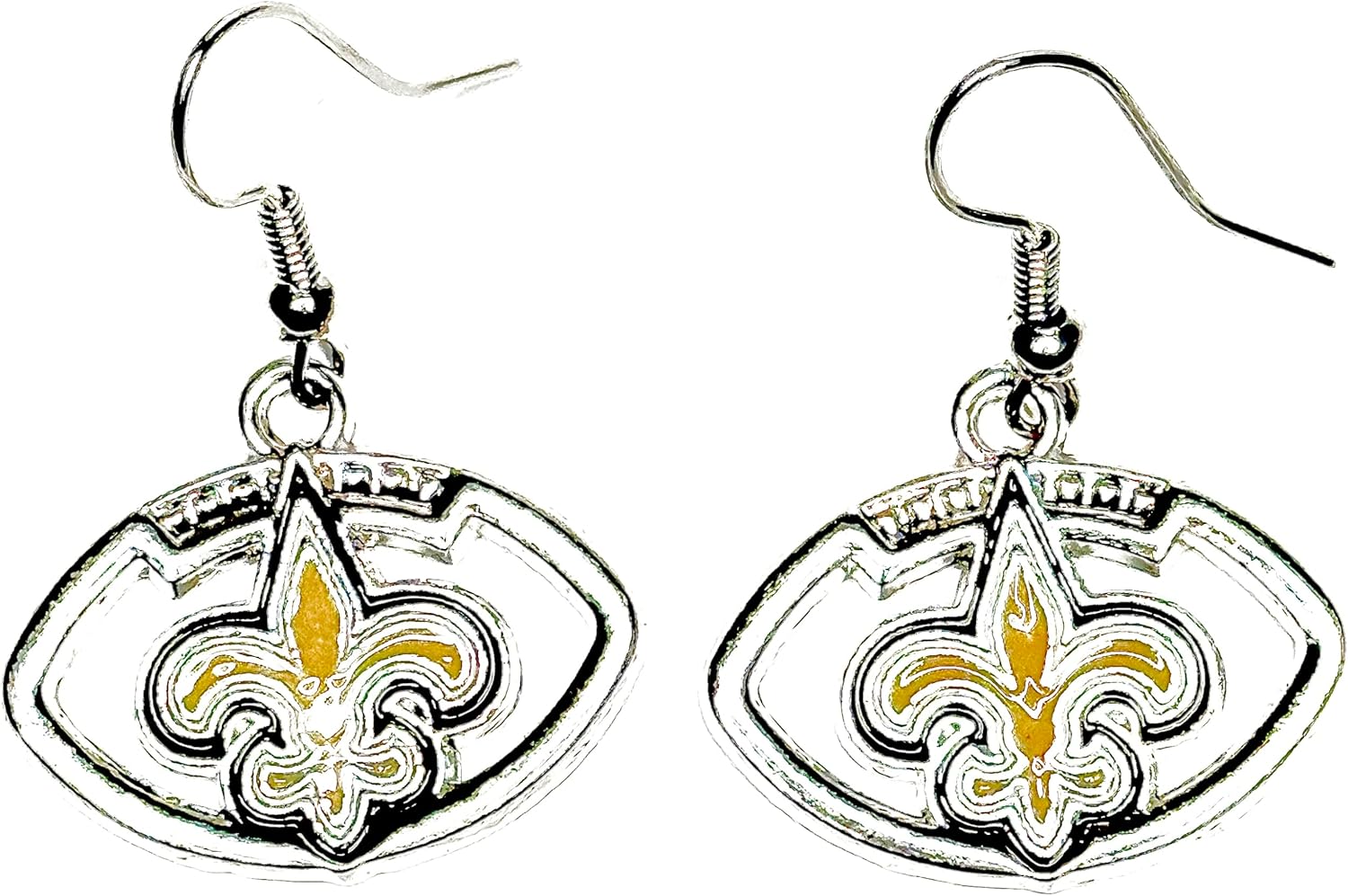 New Orleans football sports fan dangle earrings - Image 2