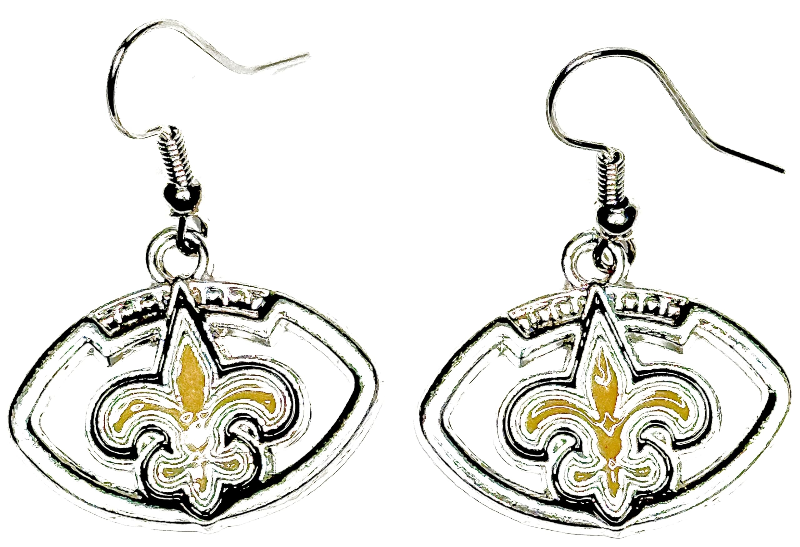 New Orleans football sports fan dangle earrings