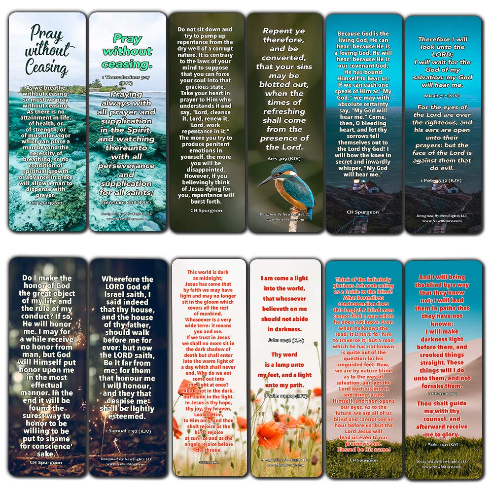 CH Spurgeon Devotional Bookmarks (60 Pack) - Quotes and Sayings from CH Spurgeon That are Simple and Easy to Read