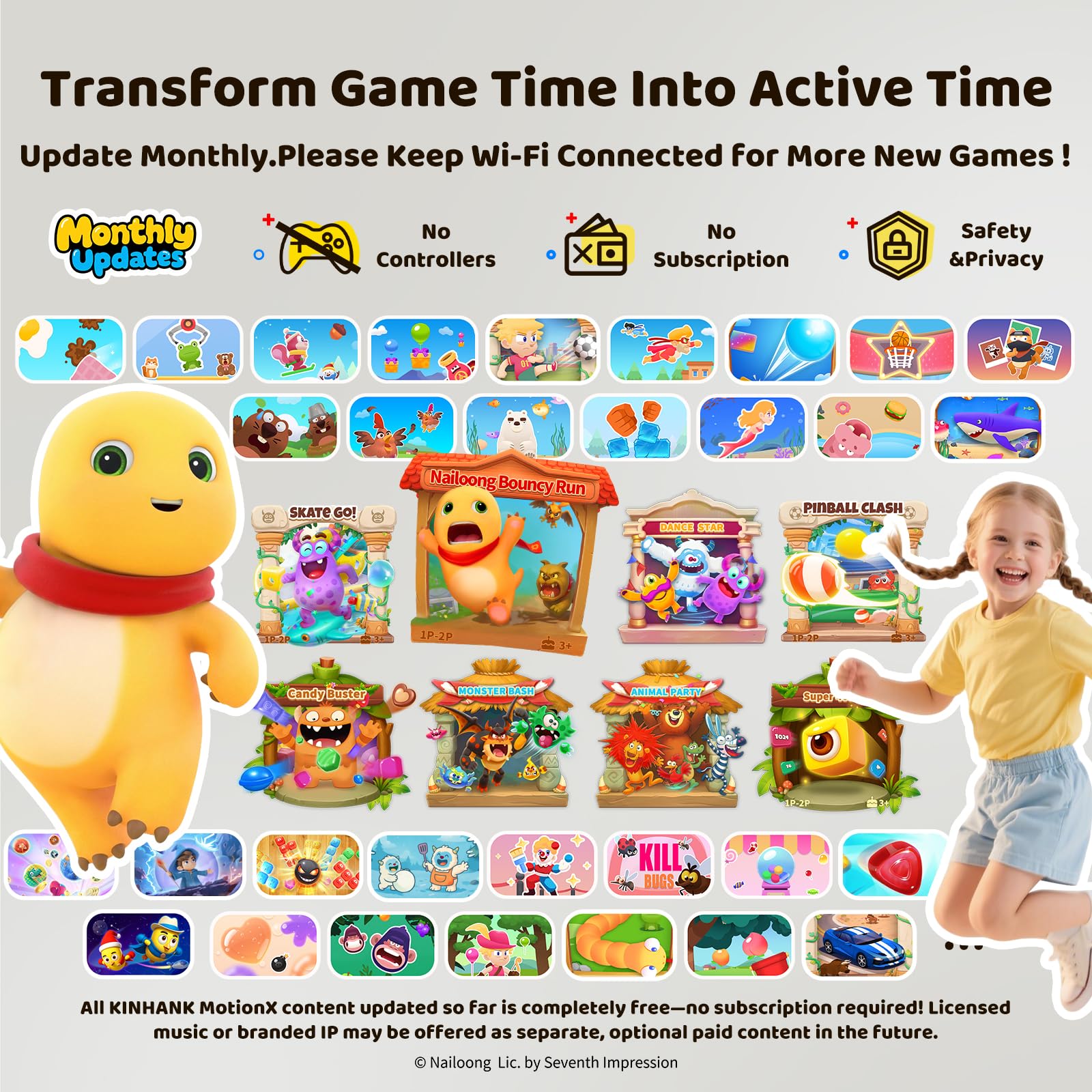 Amazon | KINHANK MotionX アクティブゲームコンソール 39種類の