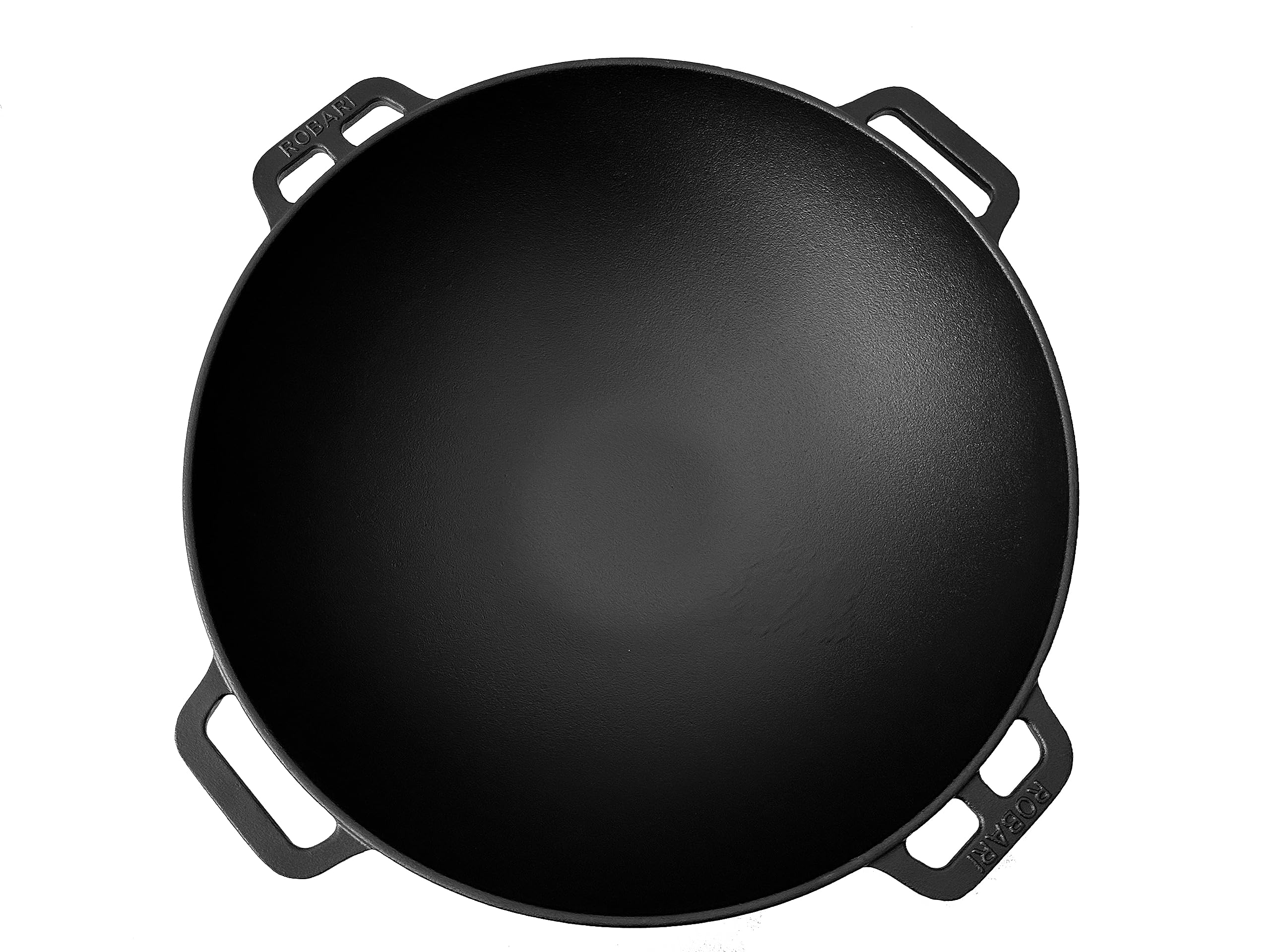 Gusseisen Kazan mit Deckel | Traditioneller Gusstopf | Kasan mit abgeflachtem Boden | Grillwok schwarz 12 L | Traditioneller Gusstopf, Abgeflachter Boden, Grillwok, Höhe 16 cm