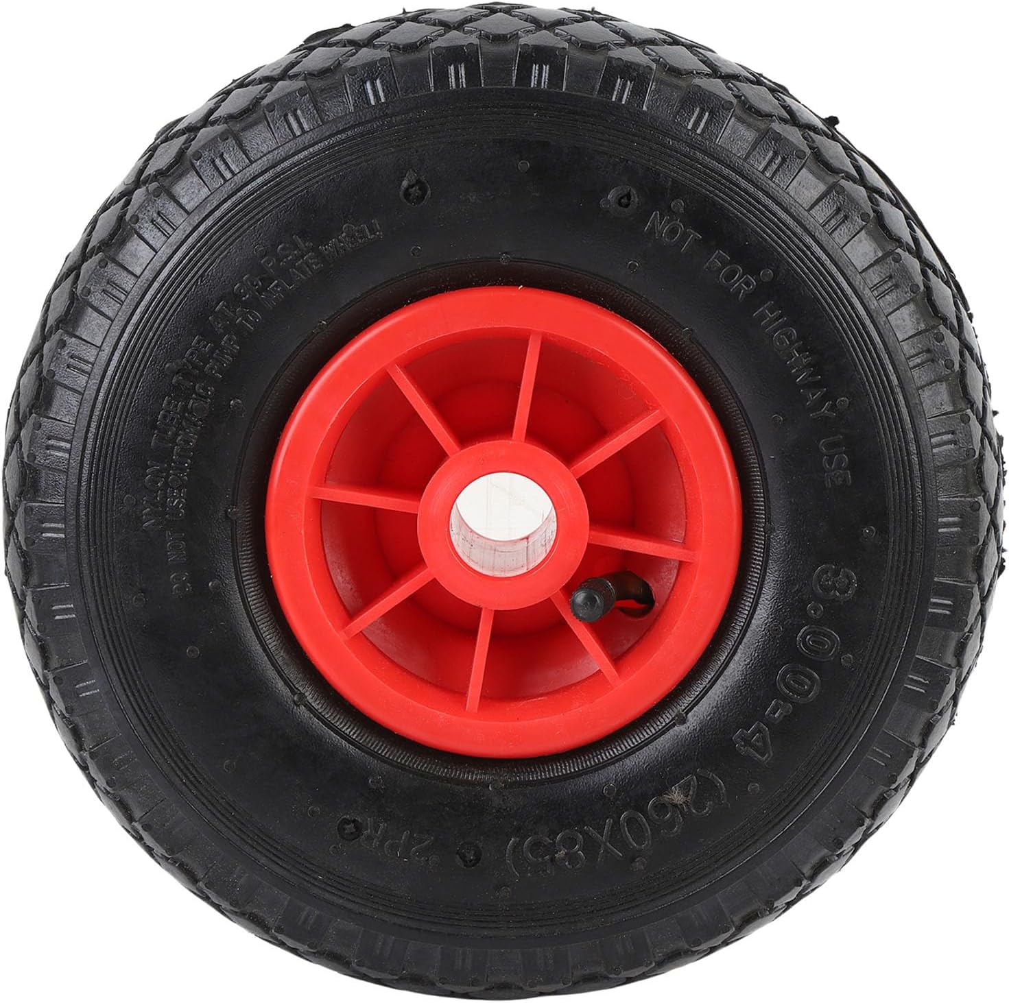 Asixxsix 10 Inch Kayak Cart Wheel, 3.00-4 260X85 Trolley Cart Replacement Tire, 330 Lbs Strong Load Bearing, Inflatable Replacement Tire Wheel for Canoe Kayak Trolley Paddle Boards