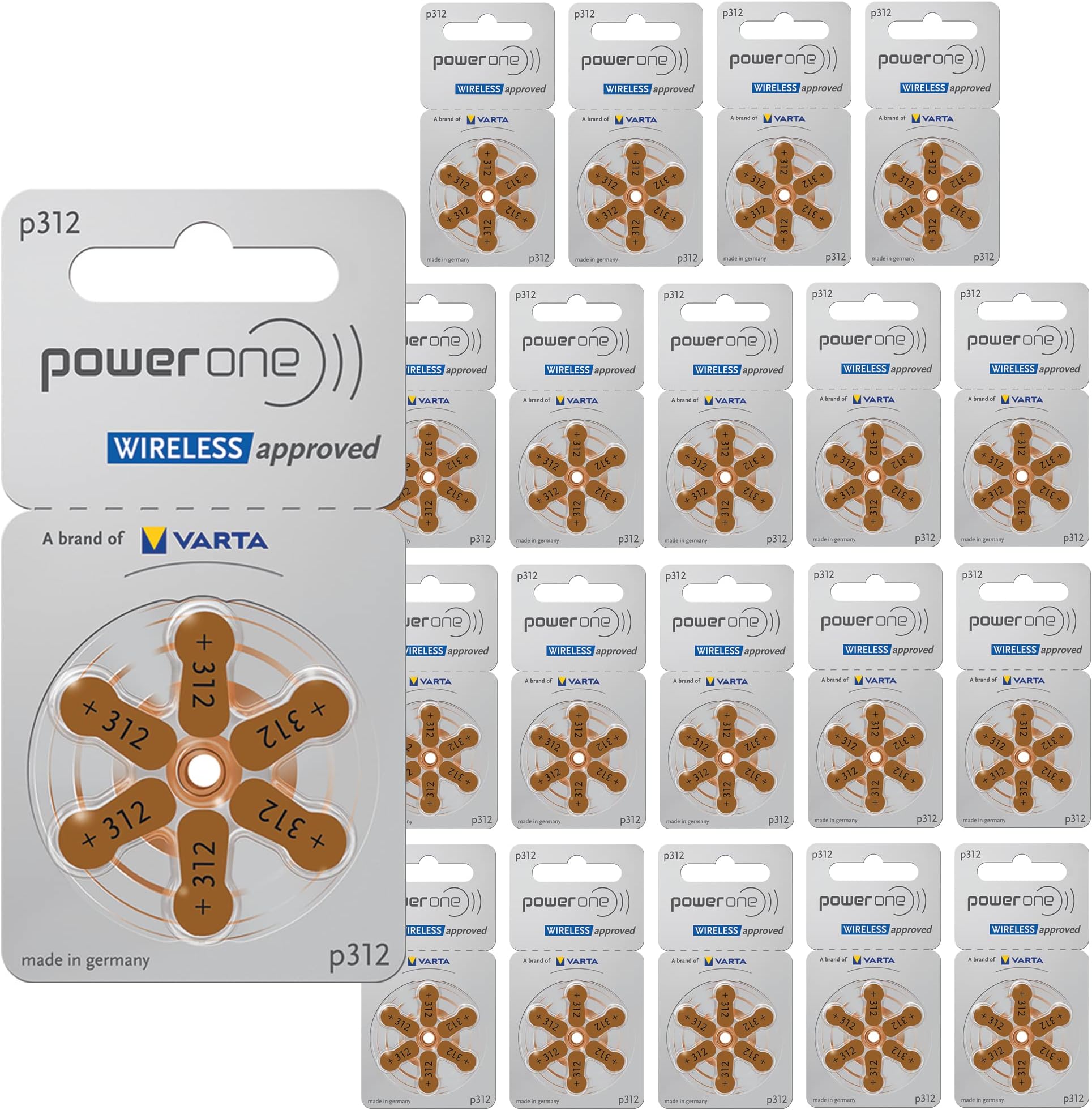 Power One 120 X P312 Hearing Aid Batteries