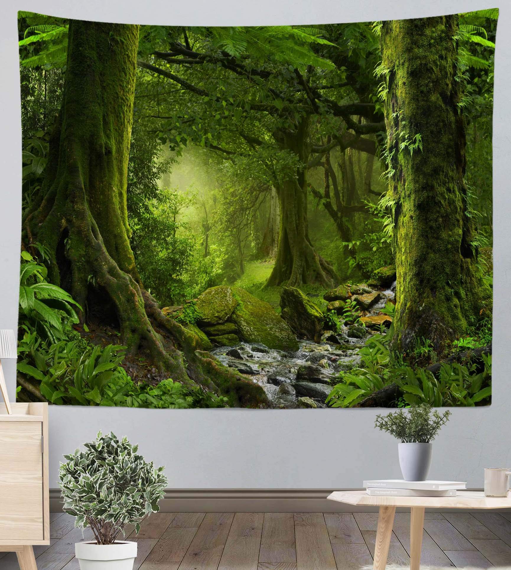 OliveSleep Tapestry Age-old Forest Wall Hangings,Art Decor Home Dorm,Living Room,Bedroom Tapestries(Multi 23,130x150cm)