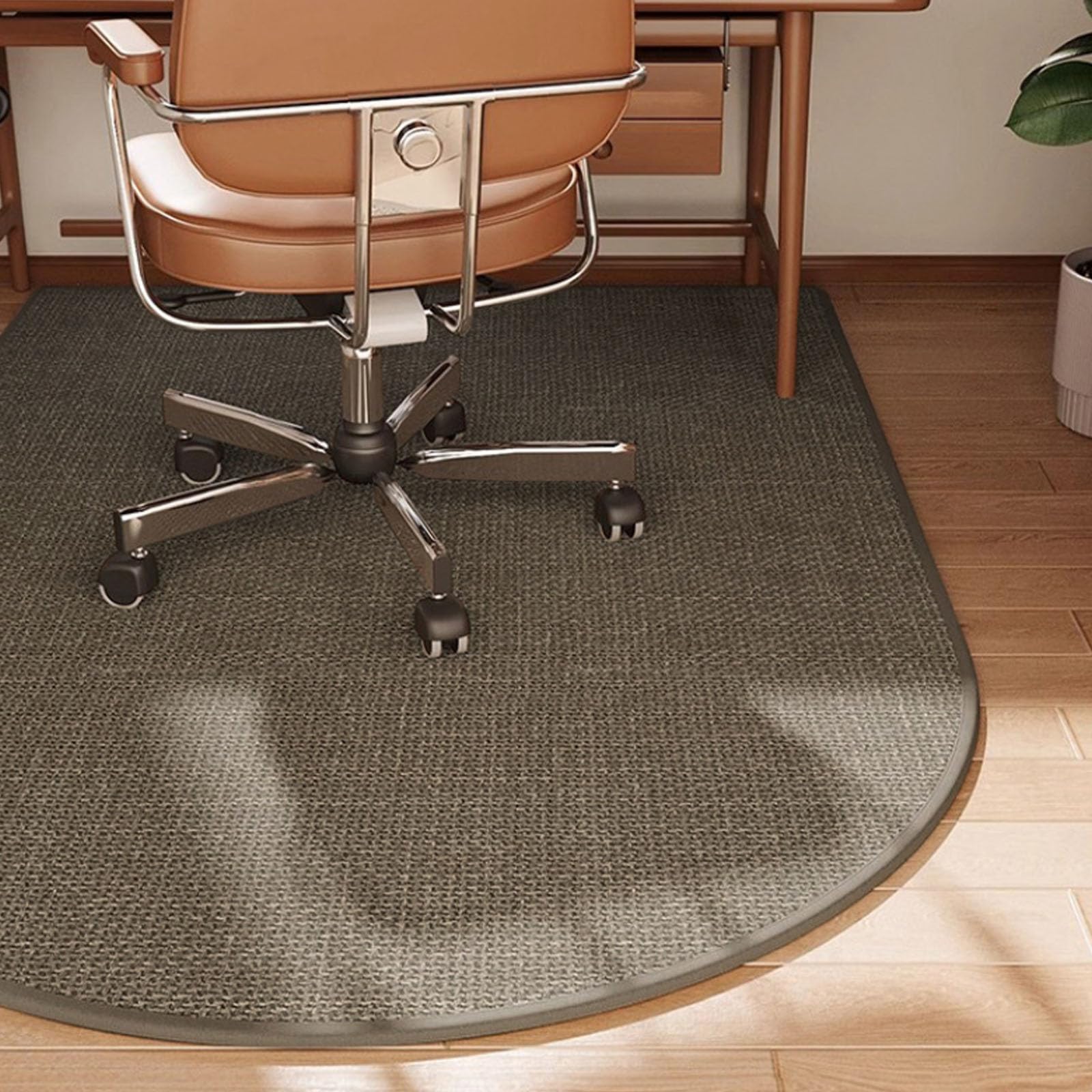 Tapete antideslizante para escritorio de videojuegos de 60 x 120 cm, duradero, ergonómico, para suelos duros, color gris oscuro, ideal para trabajar y jugar, perfecto para superficies de parquet