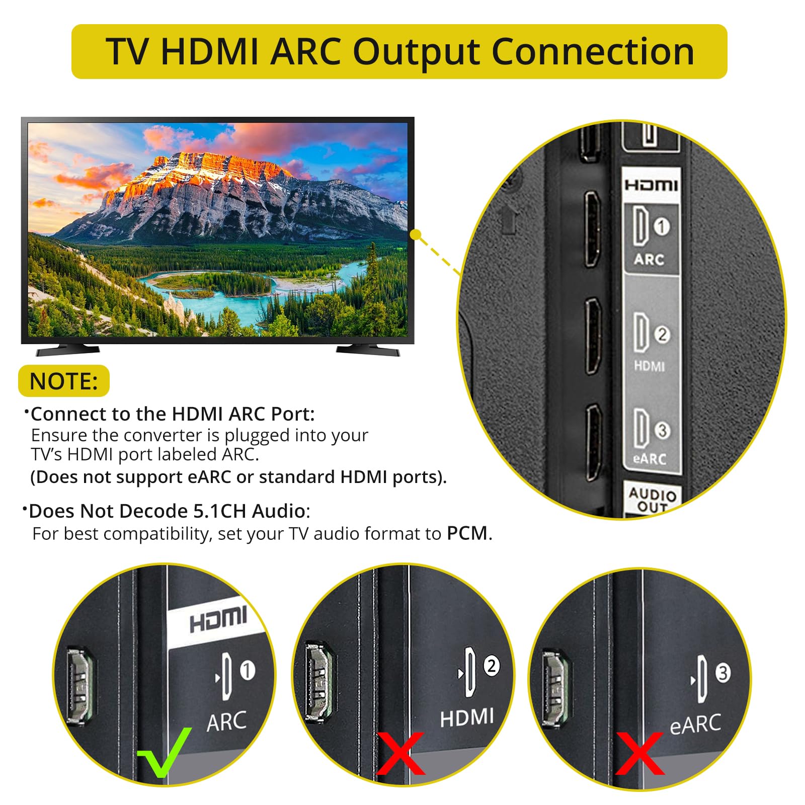 Amazon.co.jp: PROZOR 192KHz HDMI ARC - 光学オーディオアダプター