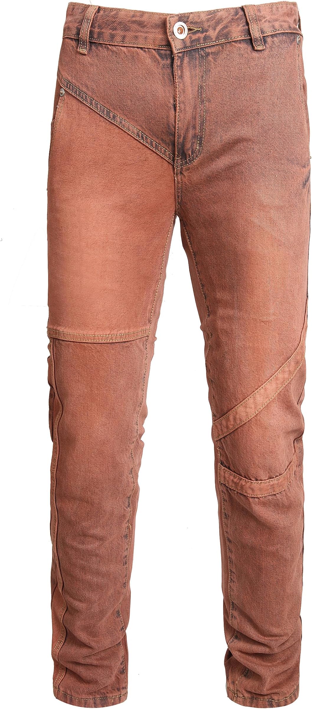 Men Ripped Jeans Fashion Slim Fit Traight Distressed Design Skinny Stretch Comfort Flex Waist Denim Pants