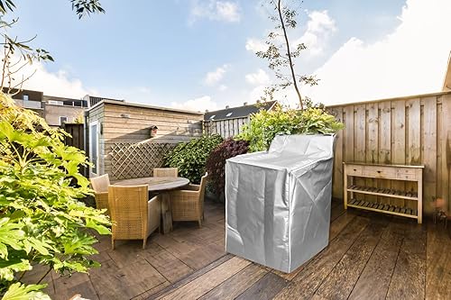 Miniatura 6 de Paquete de 2 fundas para lavadora y secadora, cubierta portátil para lavadora con diseño de cremallera a prueba de polvo, impermeable y anti-UV,