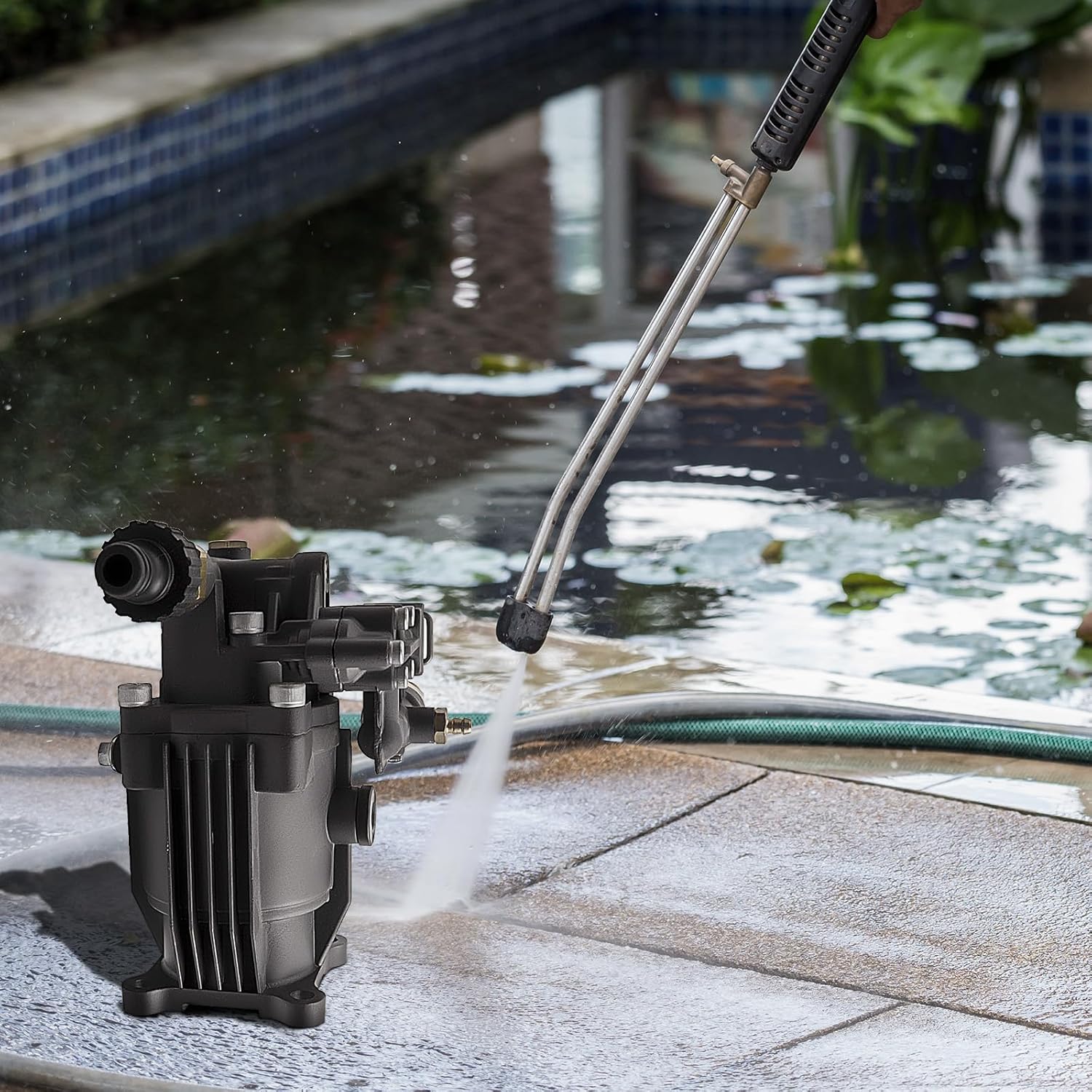 maXpeedingrods 3/4" Horizontal Shaft Pressure Washer Pump with 3400PSI Max for Honda GC160, Homelite, Simpson, TroyBilt, PowerStroke, Karcher