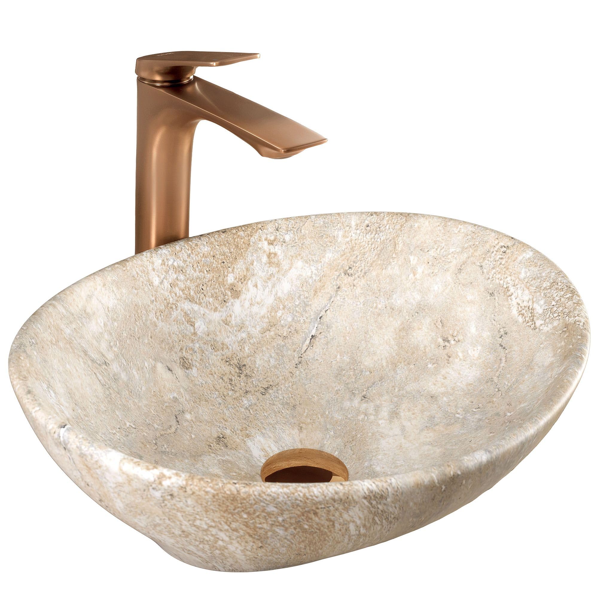 Lavabo Sobre Encimera Rea Sofia Savana Matt Beige 41X34,5X15Cm