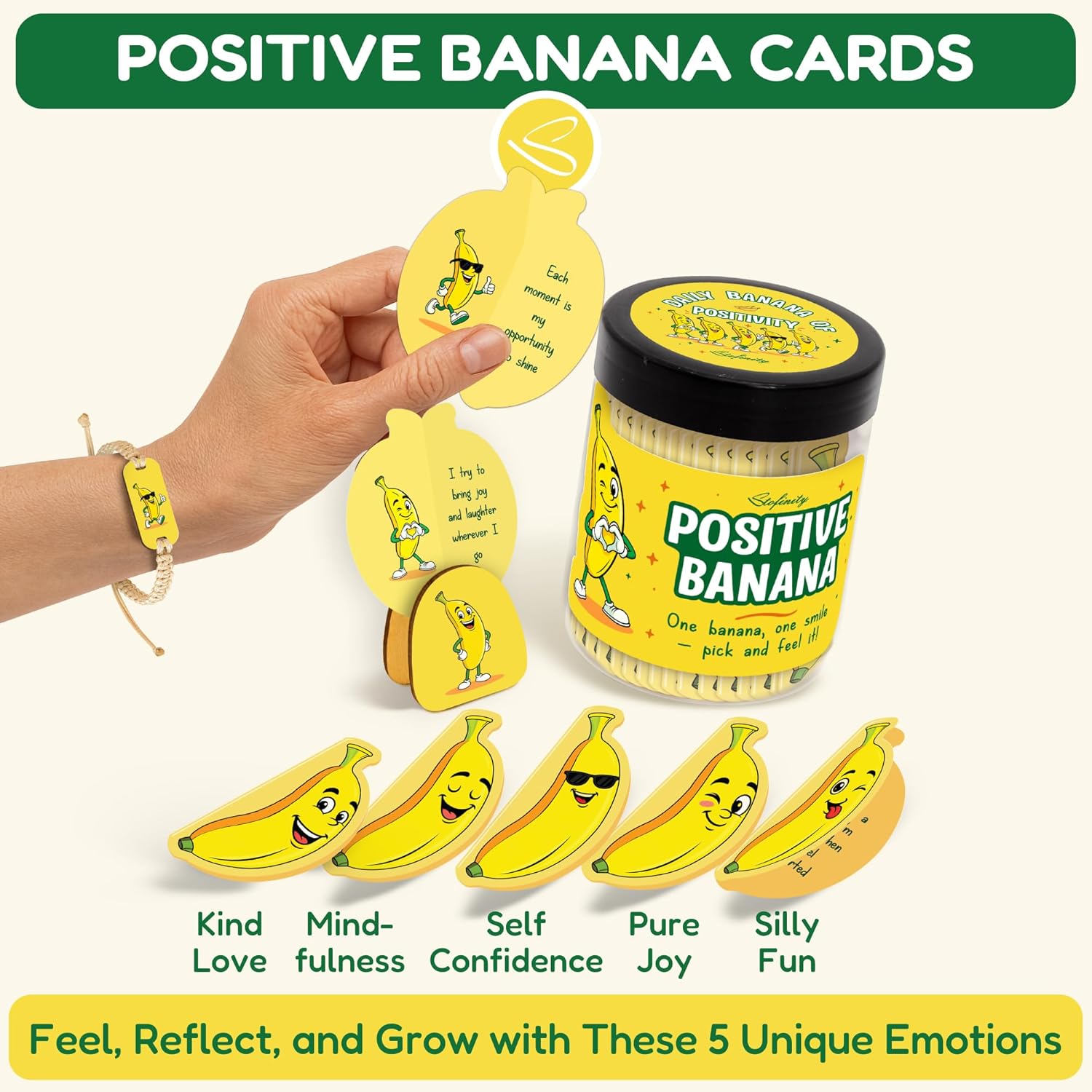 Funny Banana Gifts - Positive Affirmation Cards For Women, Cute Friend Birthday Gifts For Women, Inspirational Cards For Friends, Coworkers, Girlfriend, Boyfriend - Image 3