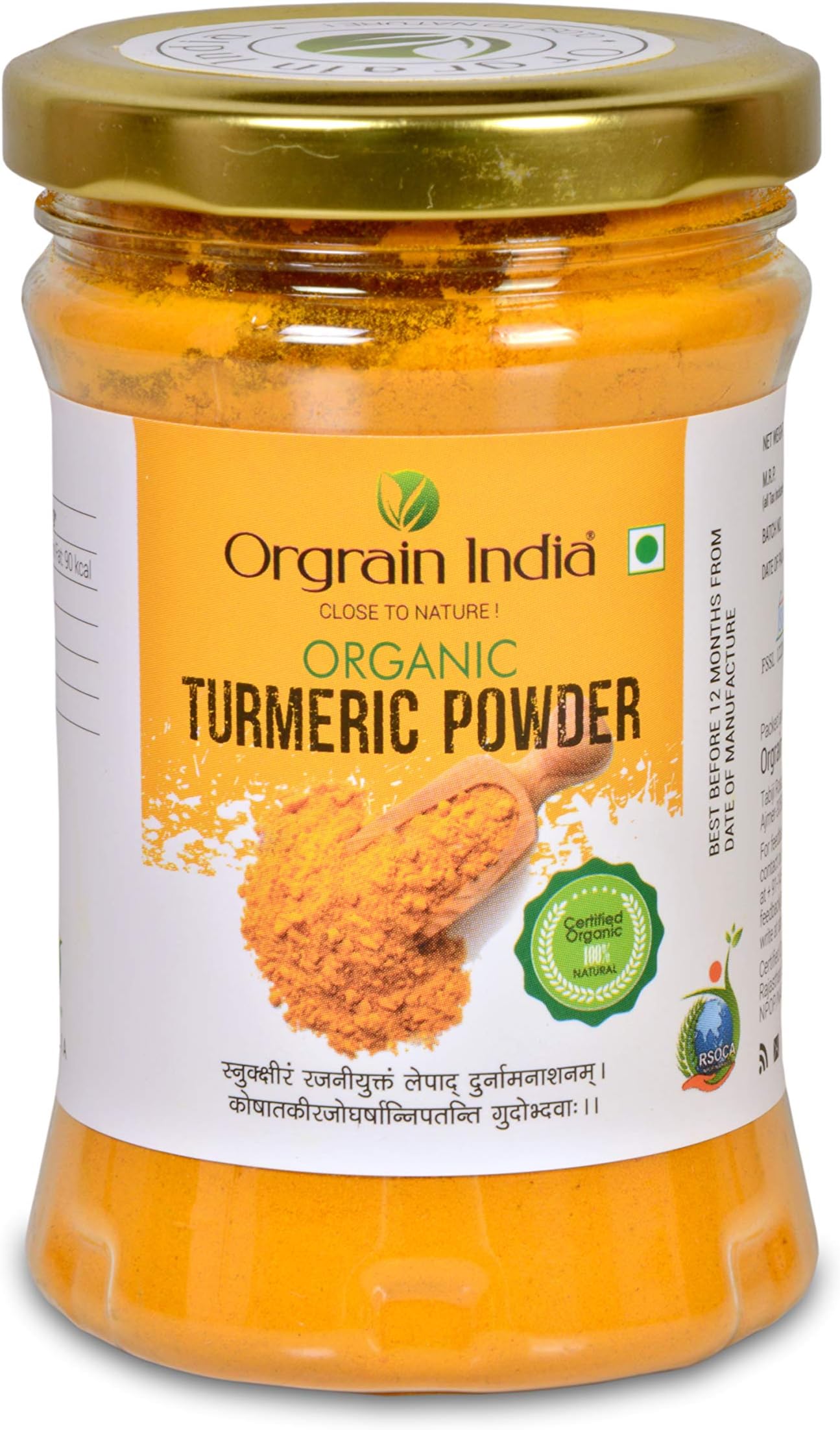 Organic Turmeric Powder 150g, High Curcumin Content, Immunity Booster, Freshly Ground Haldi, Lab Tested, Grown on Company-Owned Farms, Ideal for Golden Milk, Cooking & Wellness