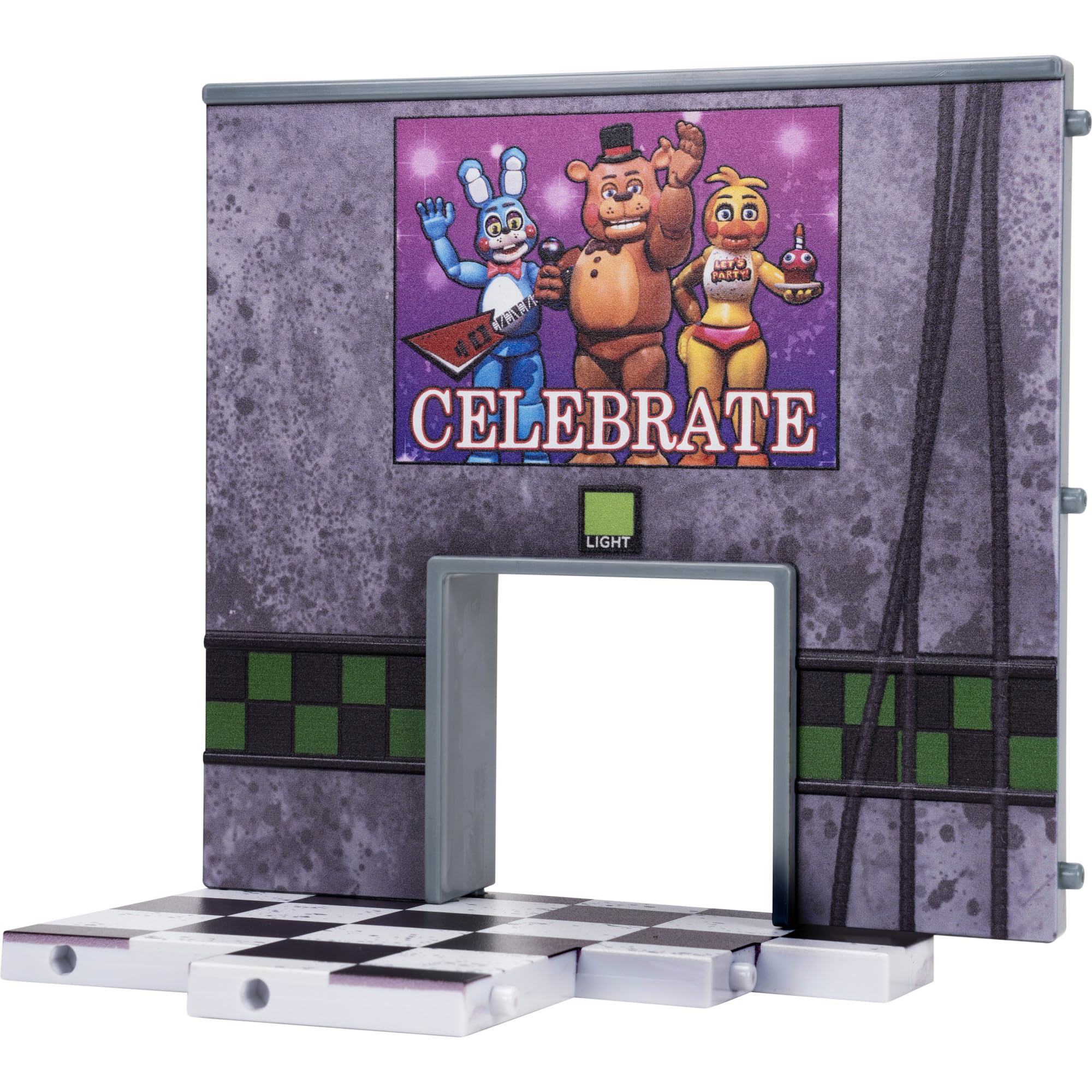 Jazwares Five Nights at Freddy’s Withered Chica Office Set - 5-Inch Articulated Figure with Jumpscare Feature, Glow-in-The-Dark Eyes, and Optical Diorama thumbnail 4