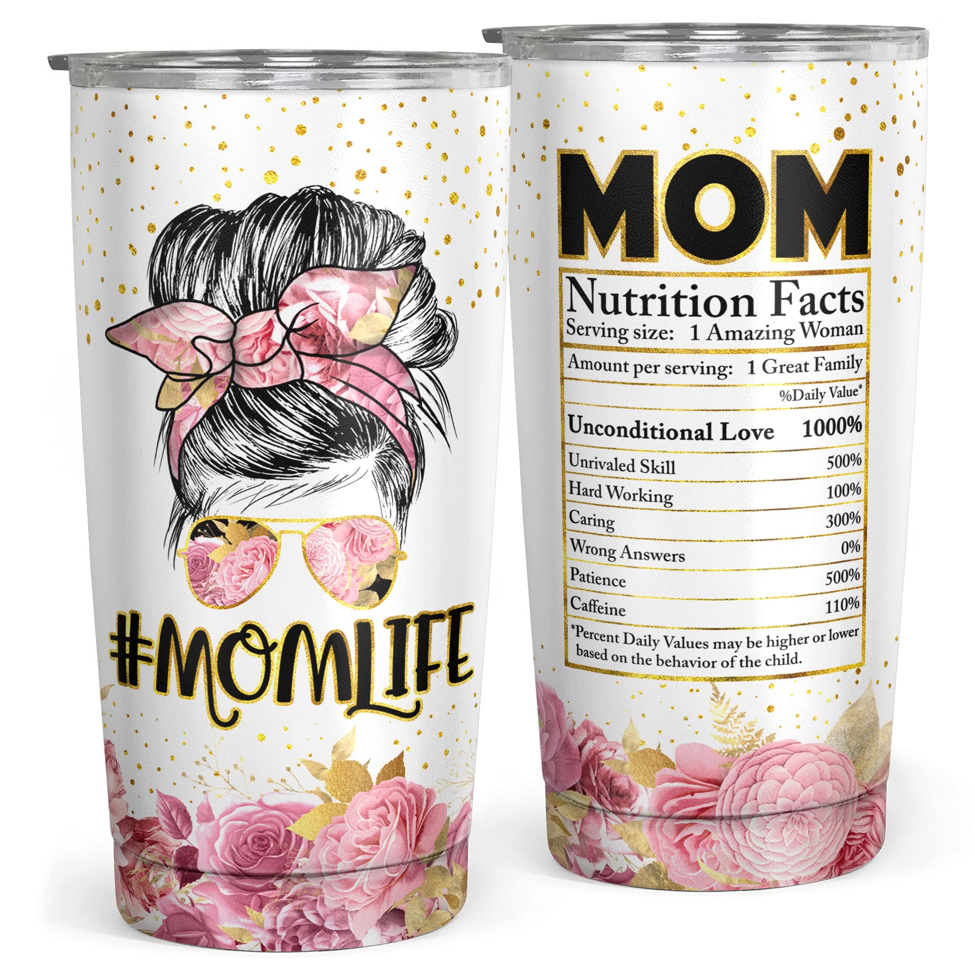 Gifts For Mom from Daughter, Son, Husband - Mom Gifts - Mom Birthday Gifts, Mom Christmas Gifts - Cool Gifts for Moms Birthday Gift Ideas, Happy Birthday Presents for Mom - 20 Oz Mom Tumbler