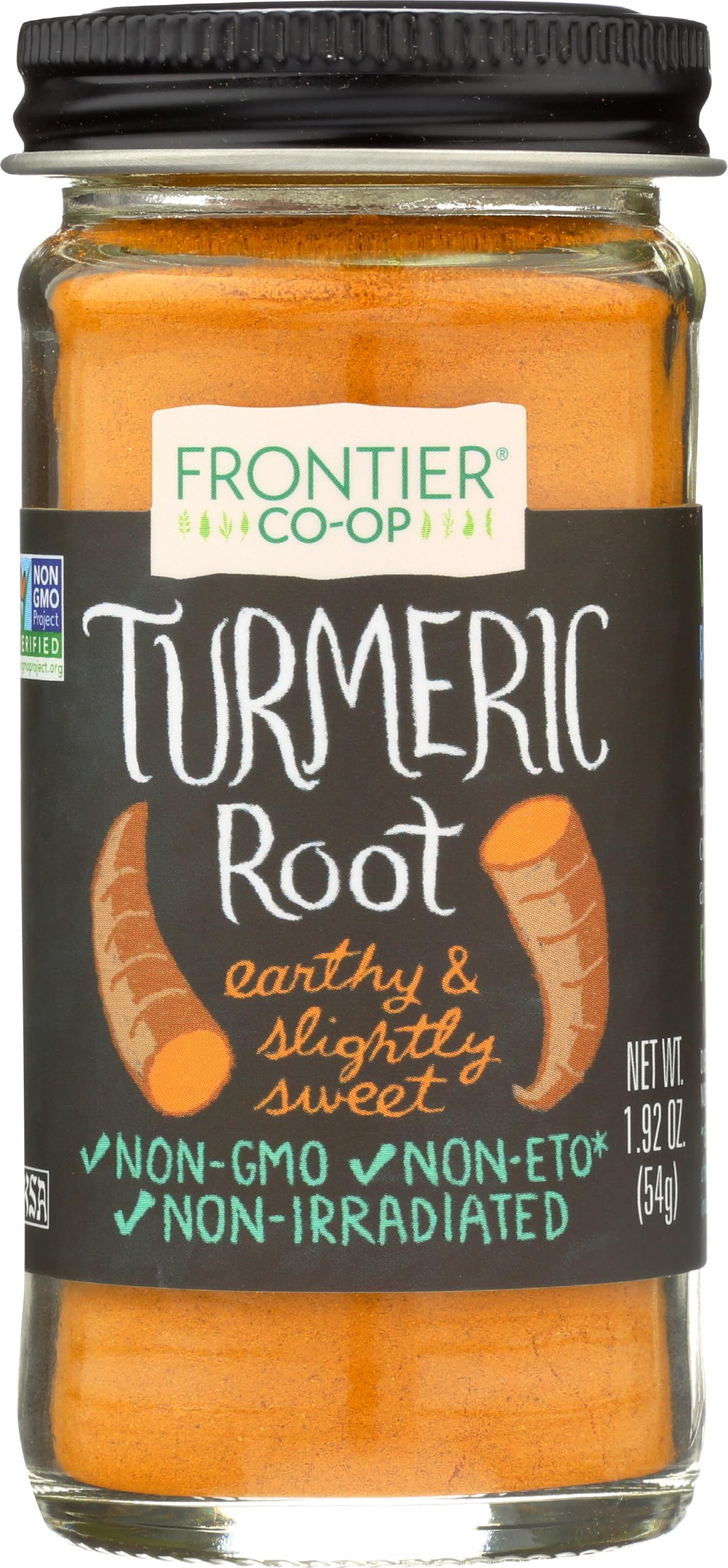 Frontier Co-op Ground Turmeric Root, 1.92 Ounce Bottle, Distinct Pungent Aroma, Ginger & Pepper-Like...