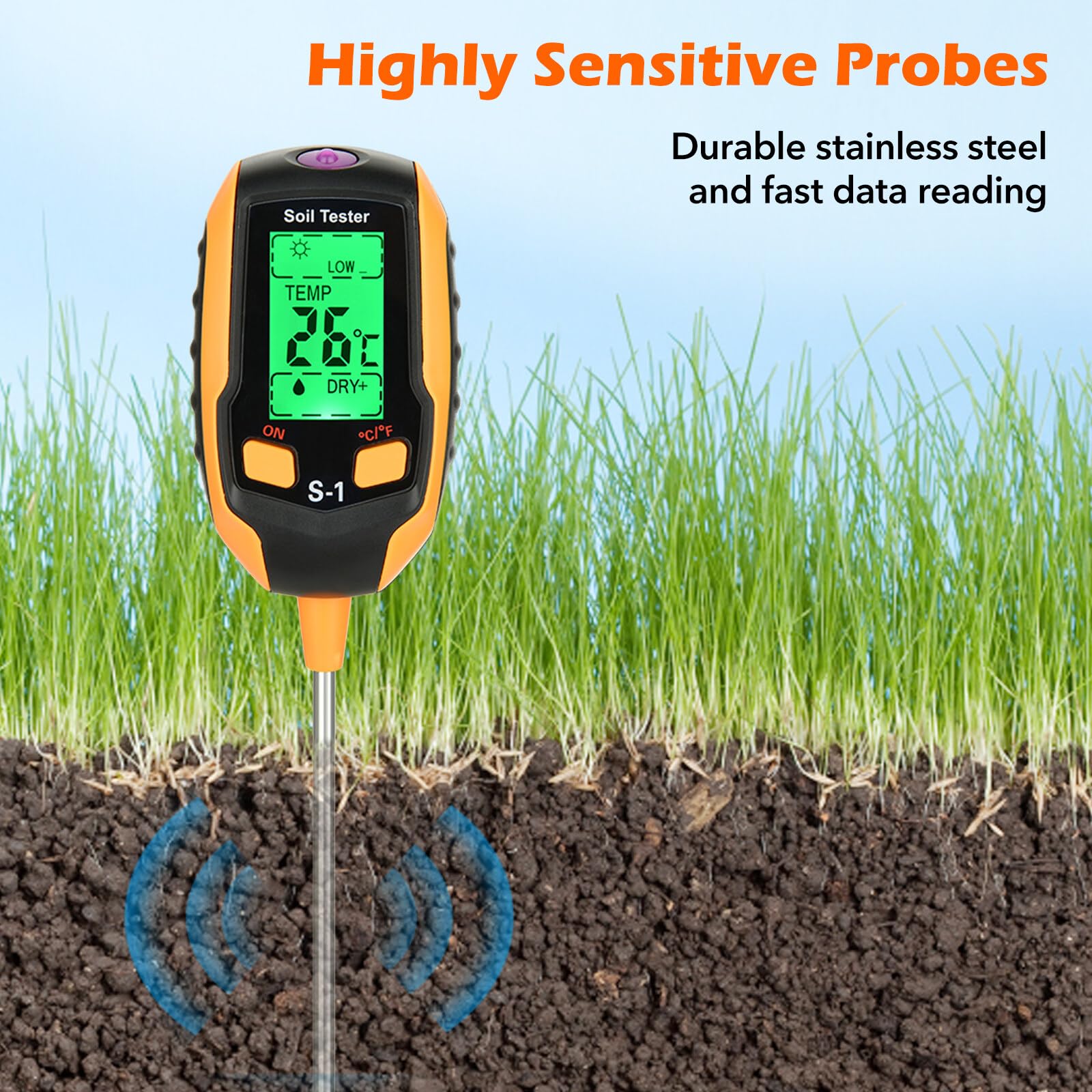 Watermeter voor kamerplanten-watermeter-Bodemtest hygrometer sensor-Watermeters voor planten voor binnen- en buitengebruik-Tuingeschenken - Geen