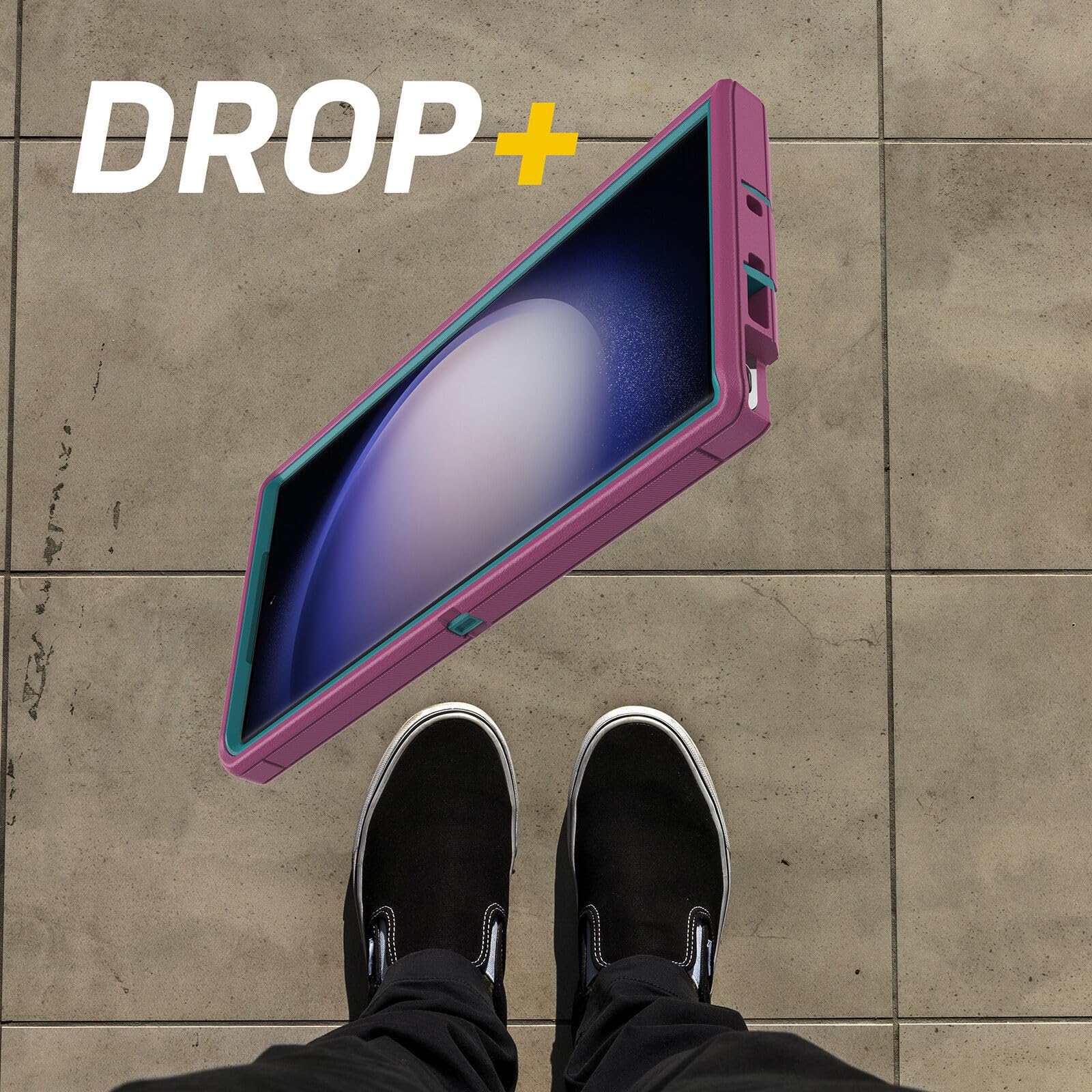 OtterBox Galaxy S23 Ultra (Only) - Defender Series Pro Case - Morning Sky ( Pink) - Rugged & Durable - With Port Protection - Case Only - Non-Retail Packaging