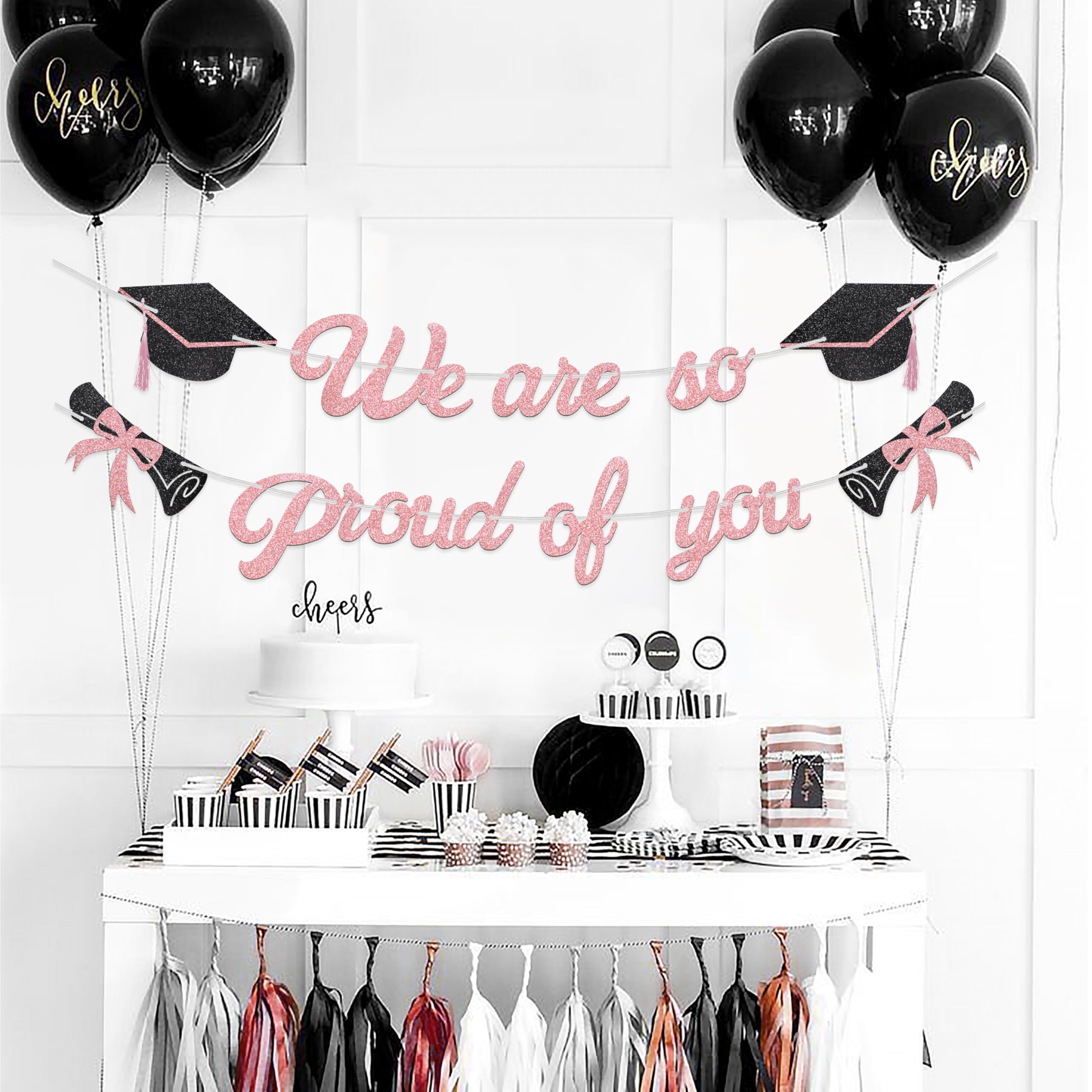 Graduation Banner 2026, Decoration 'We are so proud of you' Graduation Garland Class of 2026 - Image 4