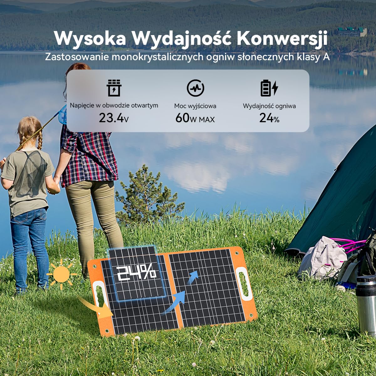 FlashFish 151Wh przenośna stacja zasilania z panelami 60W, generatorem słonecznym 200W, akumulatorem awaryjnego generatora zasilania z wyświetlaczem LCD,do telefonów komórkowych, laptopów, dronów