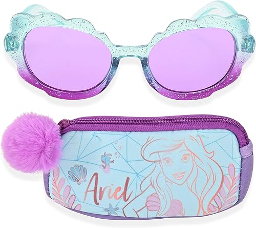 Pan Oceanic - Gafas de sol de princesa Disney para niñas con estuche a juego para niños