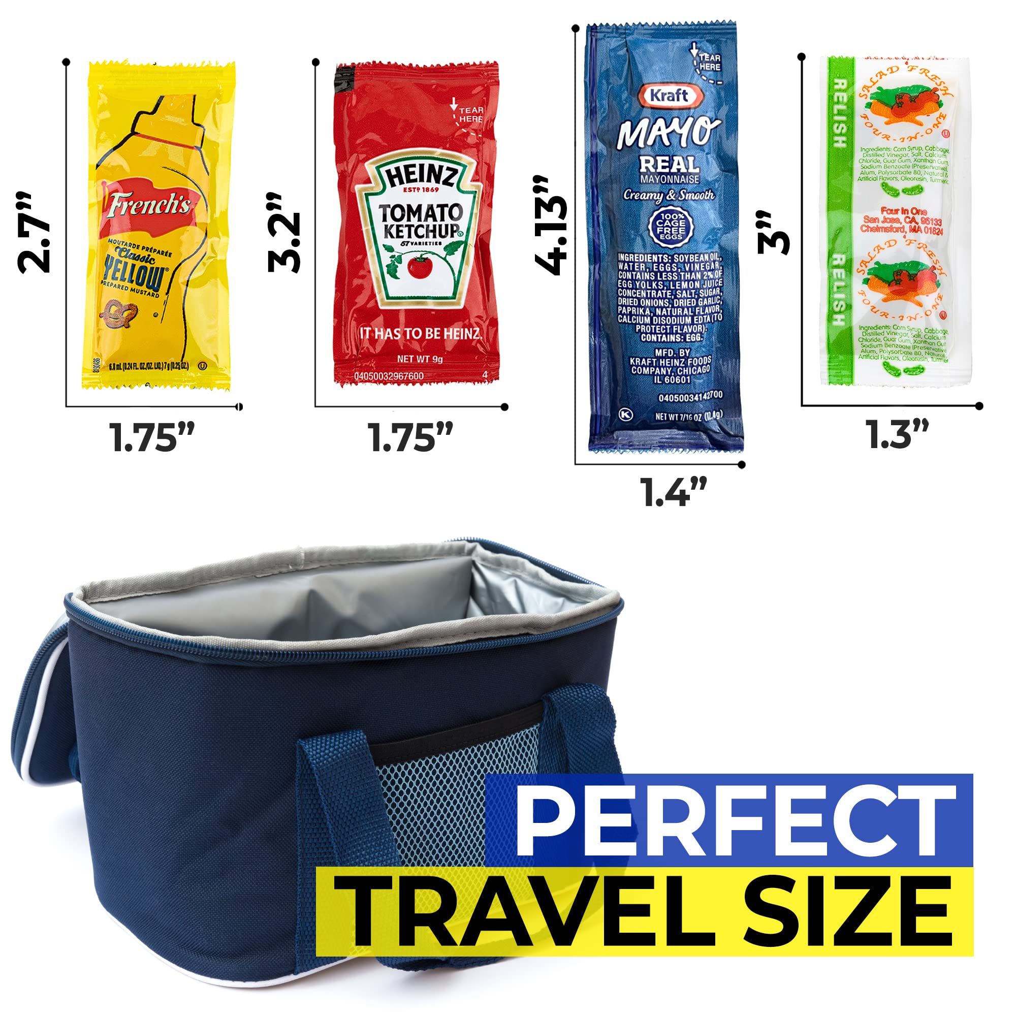 Buy GrabnGo Condiment Packs 50 Single Serve Pouches of Each