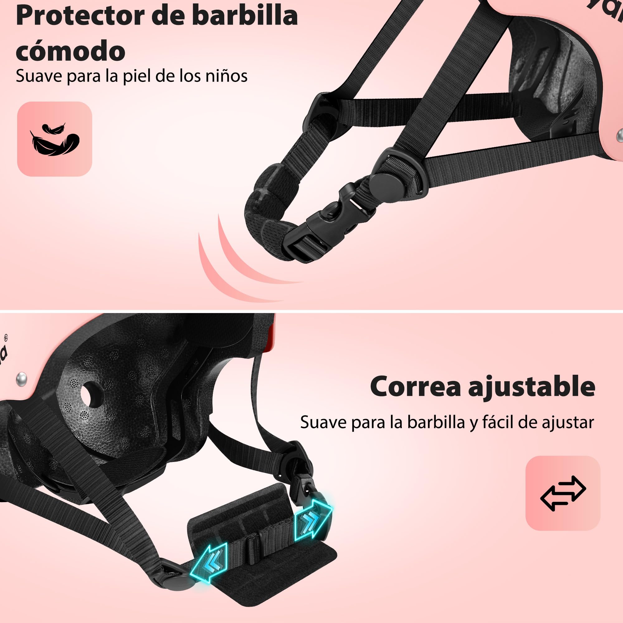 Kids Protector Set, Rodilleras, Coderas y muñequeras, Equipo de protección para patinetes, Patines en línea, monopatines y Bicicletas, Transpirable, Ligero, S (2-6 años) & M (6-14 años)