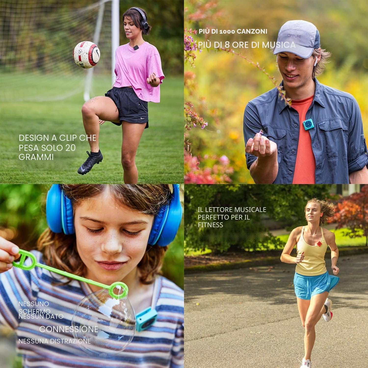 Mighty 3 Amazon Music Player – Musica offline senza schermo per bambini e fitness, cuffie Bluetooth e con filo, non è necessario telefono o Wi-Fi per la riproduzione - Nero