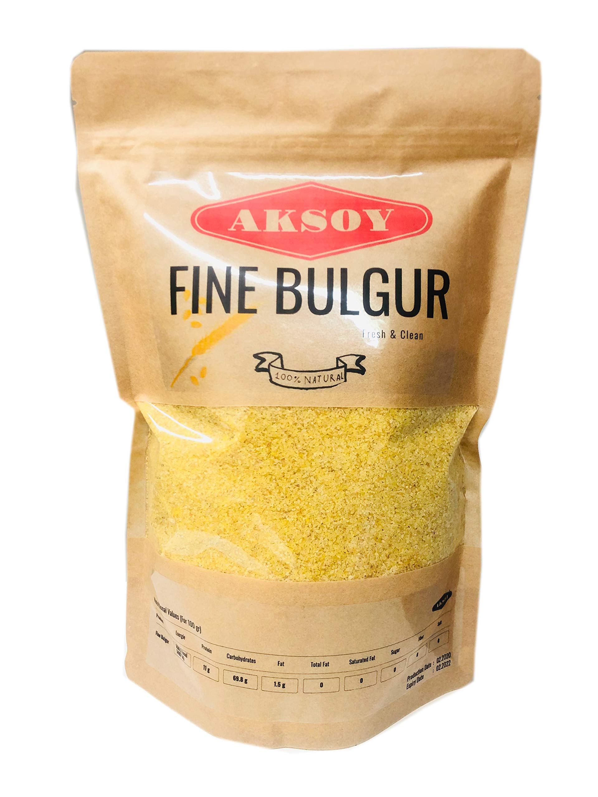 Aksoy Fine Bulgur (For Salads & Meatballs) 1.25KG | Ideal for Turkish Cuisine, Pilafs, Soups, Salads, Stuffed Dishes, and More | Natural & Versatile Grain for Cooking & Baking (Packaging May Vary)