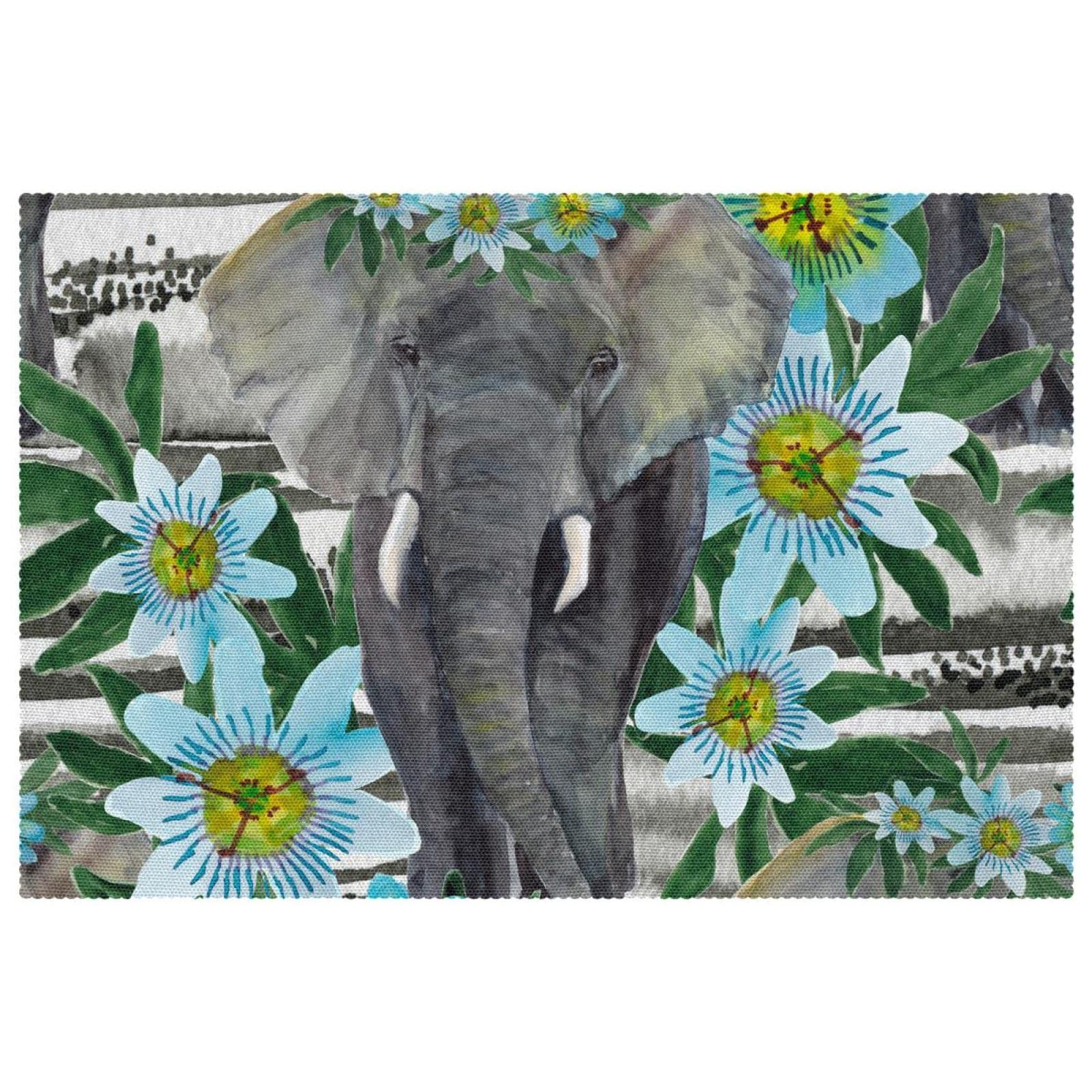 Set de table motif éléphant pour décorer la table de salle à manger en famille