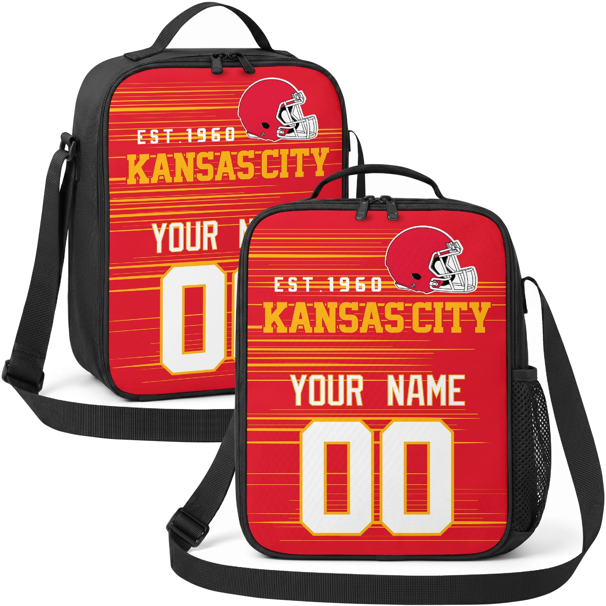 Kansas Lunch Bag Custom Name and Number Personalized Gifts