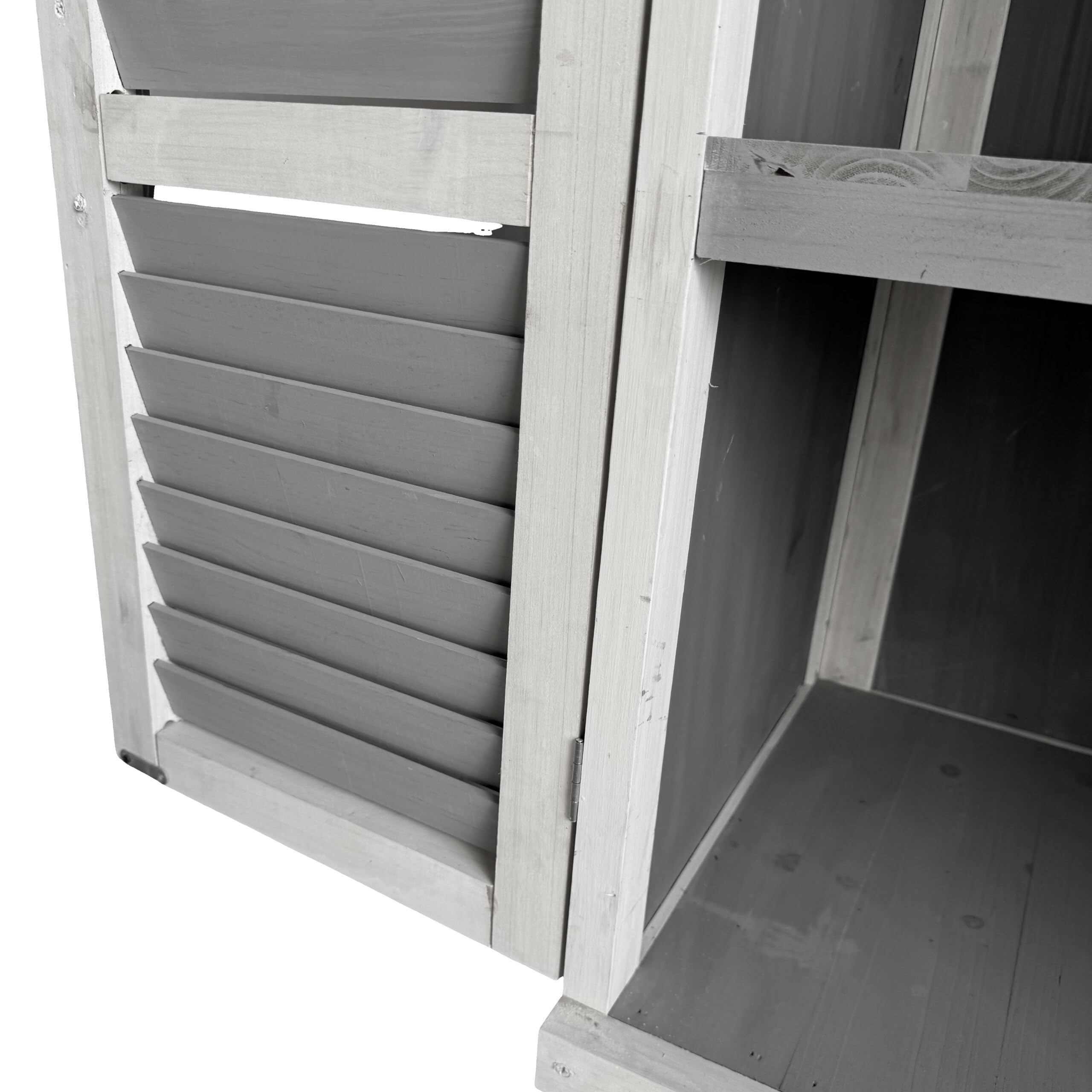 Relaxdays Pflanztisch mit Unterschrank, Holz, Eisen Arbeitsplatte, HxBxT: 100 x 67 x 47 cm, Gartenschrank, grau/weiß