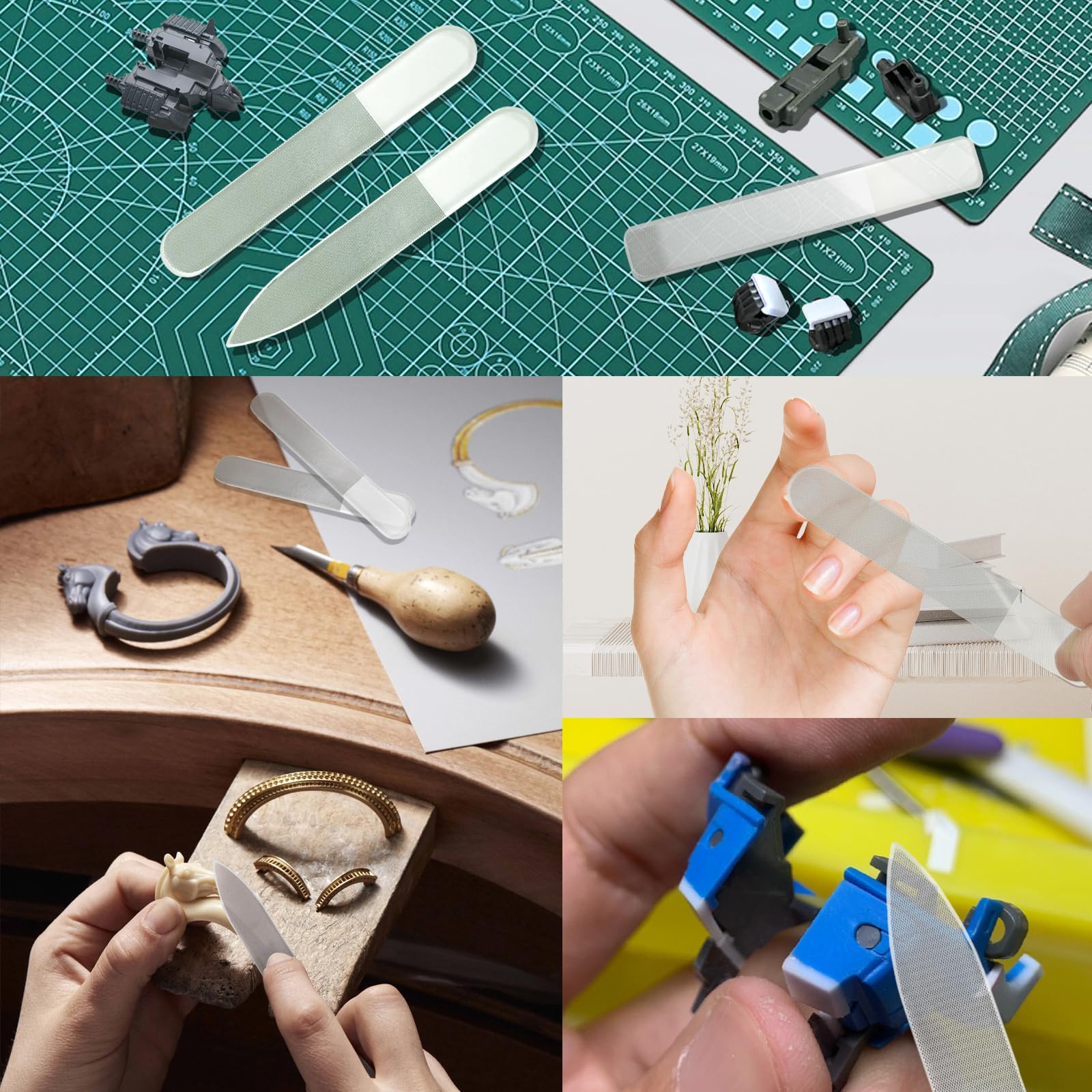 YYMT 8 Pcs Hobby Model Polishing Tools, Reusable Glass Polishing File with Storage Case - Image 3