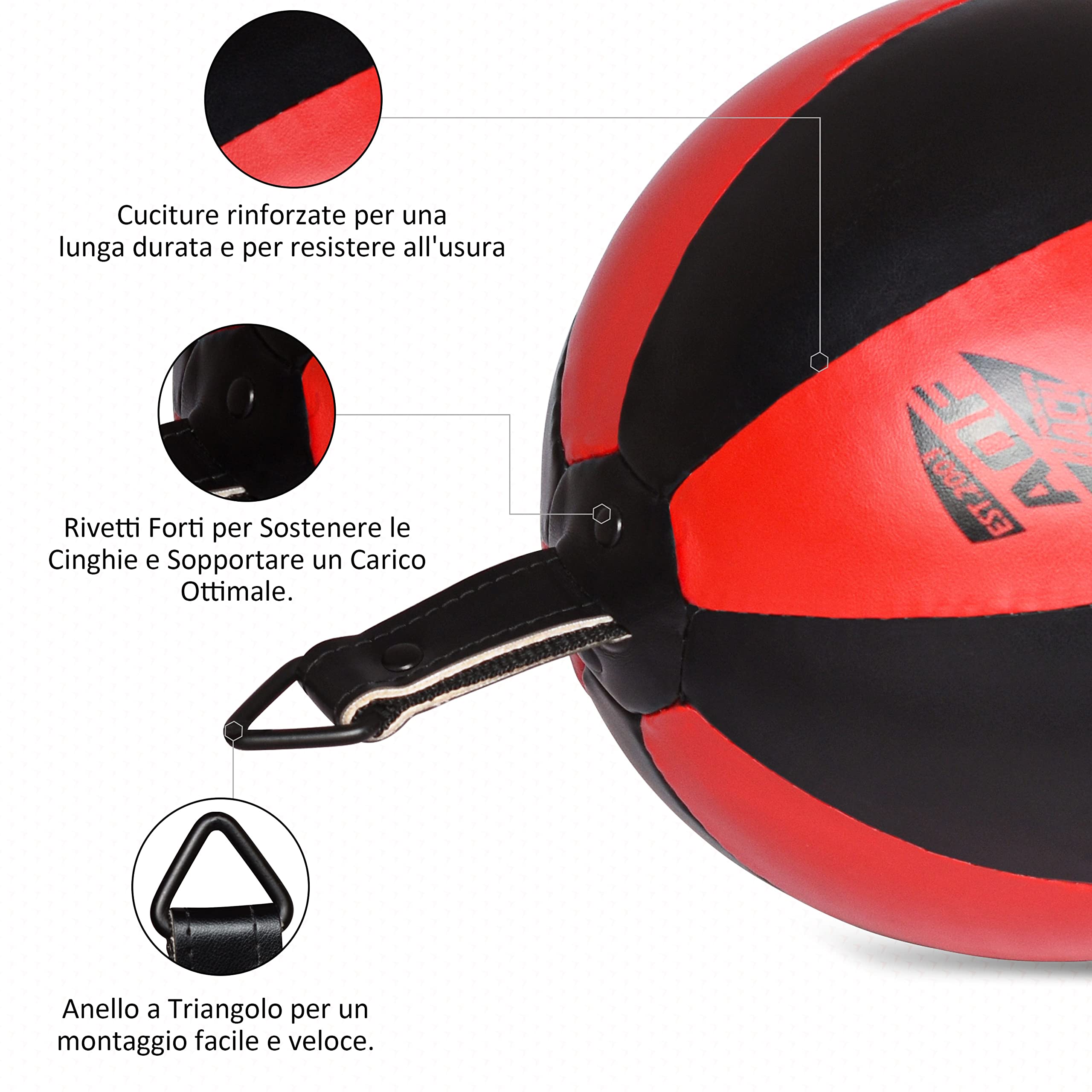 AQF Speedball in Pelle Doppia estremità Sacco da Boxe MMA Boxe Posizionamento a Soffitto Speed Bag Pugno Allenamento