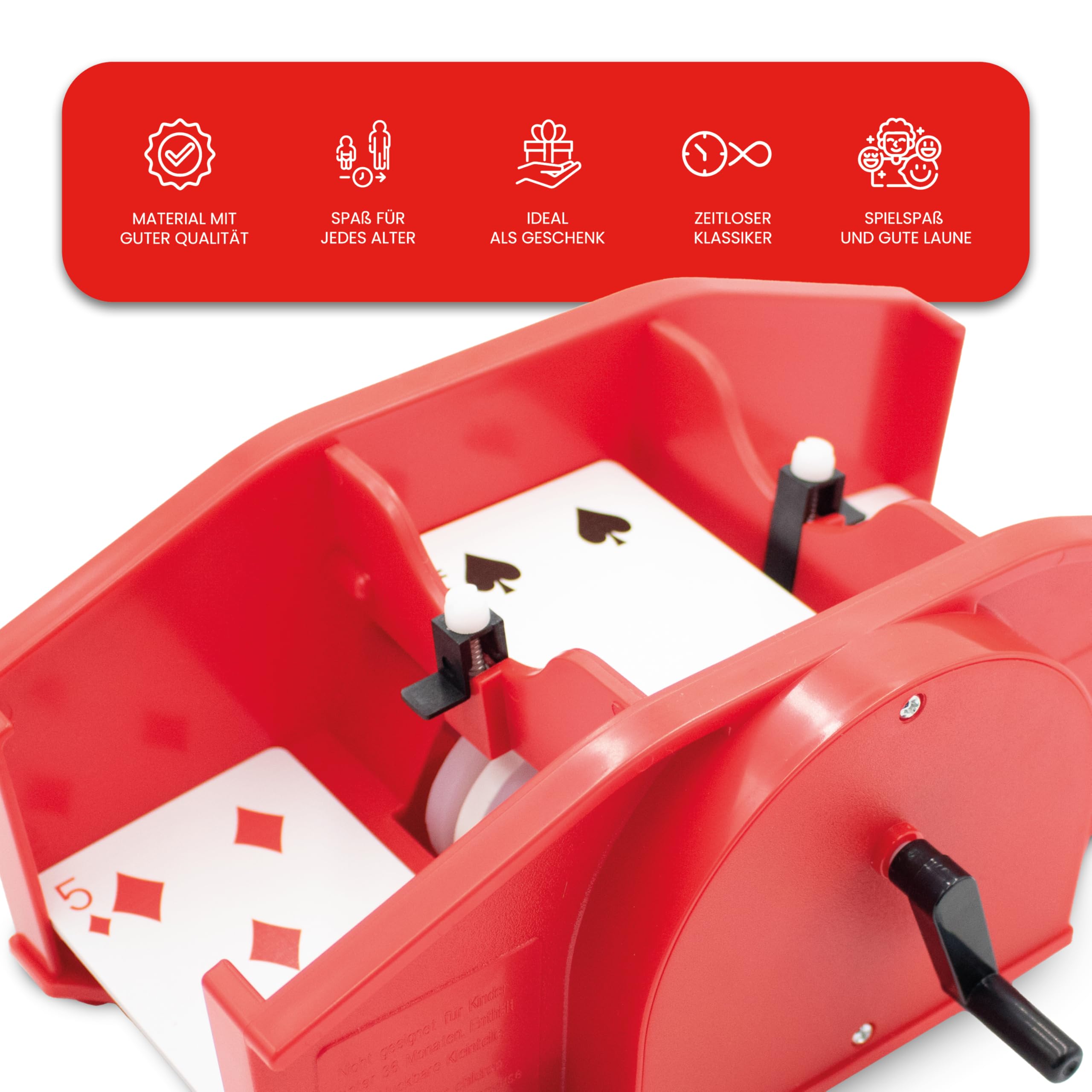 Kyto Poker Bundle – 300-tlg. Pokerkoffer Set mit Pokerchips, 2X Karten & Pokermatte + Manuelle Kartenmischmaschine mit Handkurbel inkl. Kartendeck – Texas Hold’em Komplettset