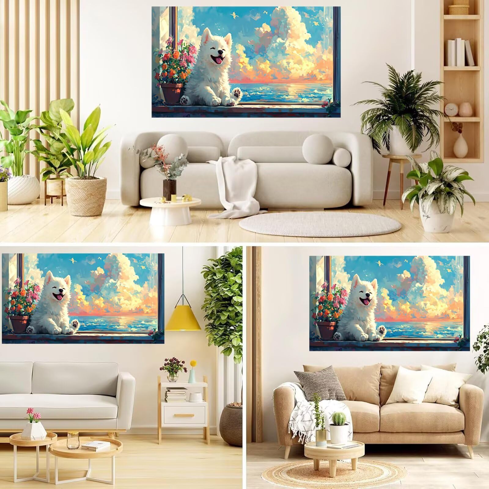 Zestawy do malowania diamentowego dla dorosłych, psa, sztuka diamentowa, niebo, kryształ, artystyczne zestawy dla dzieci, 5D, obrazy na płótnie, DIY, pełne wiercenie, okrągły haft ze strasem, sztuka