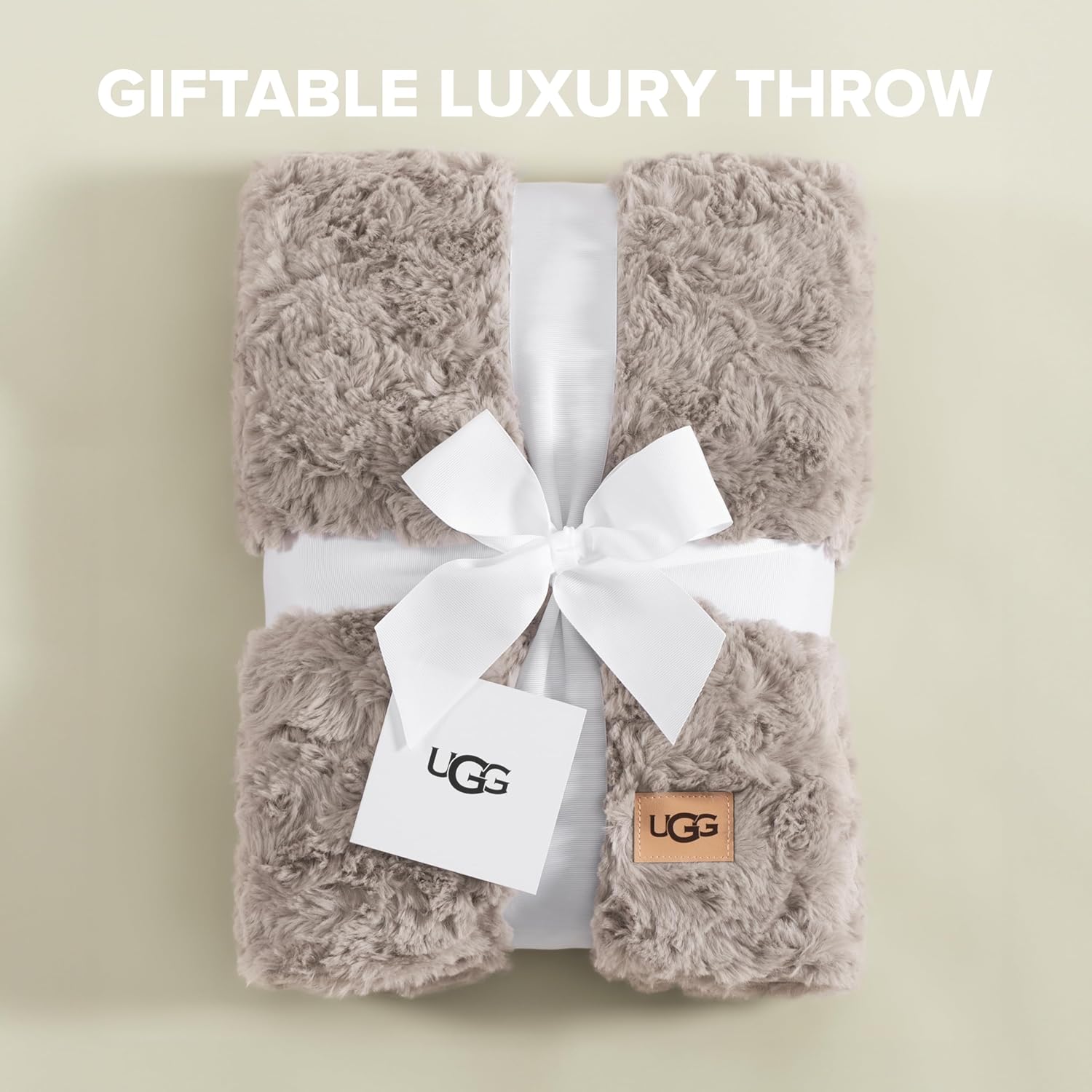 UGG Adalee Faux Fur Throw Blanket Luxury Lightweight Cozy Soft Throw for Couch Bed or Chair Hypoallergenic Machine Washable Double-Sided Fluffy Blanket Home Decor, 50-inch x 70-inch, Oyster Brown - Image 5