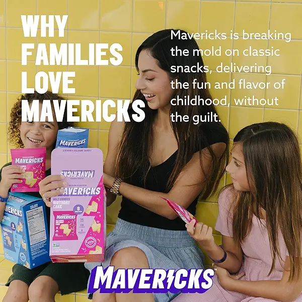 Mavericks Birthday Cake Bolt Cookies - Plant-Based Birthday Cake Confetti Cookies, Egg-Free, Nut-Free, Plant-Based Dessert for Kids - Back to School - 7 oz Box (1 Pack) 6