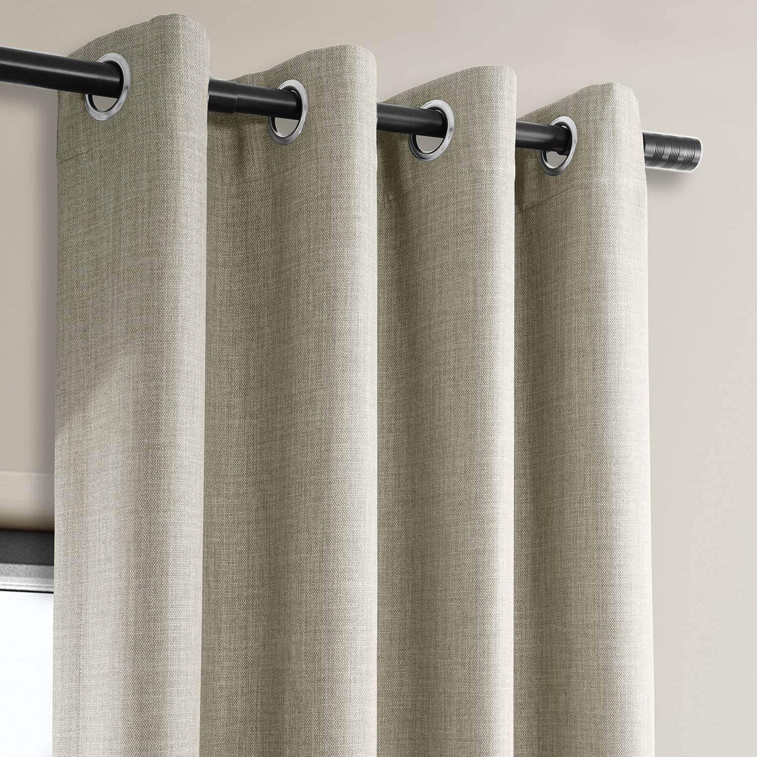 HPD Half Price Drapes Grommet Linen Curtains 84 Inches Long Room Darkening Curtains for Bedroom & Living Room (1 Panel) - Image 4