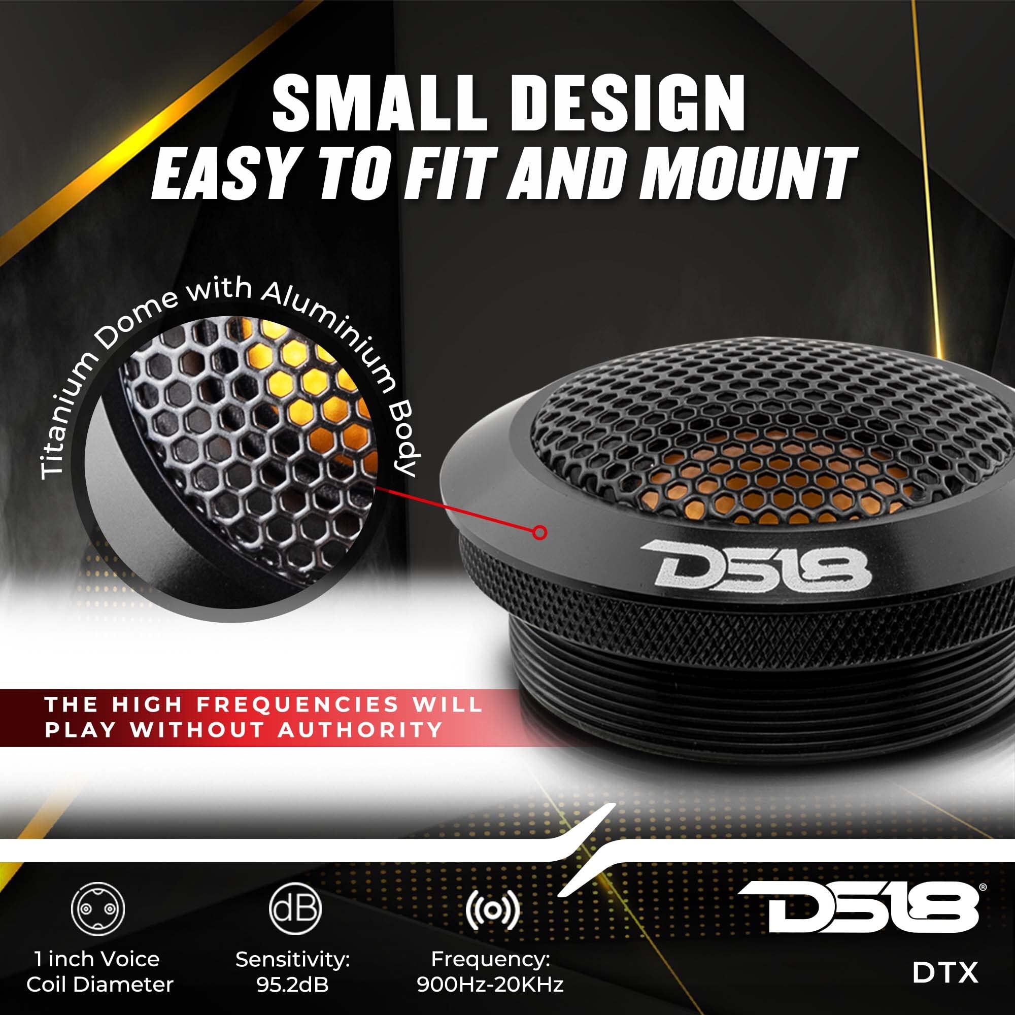 Amazon.co.jp: DS18 DTX 2.2インチチタンドームツイーター
