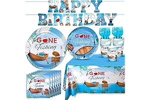 Atonofun Gone Fishing Birthday Party Decorations: Anglers Delight for an Unforgettable Ofishally One Bash
