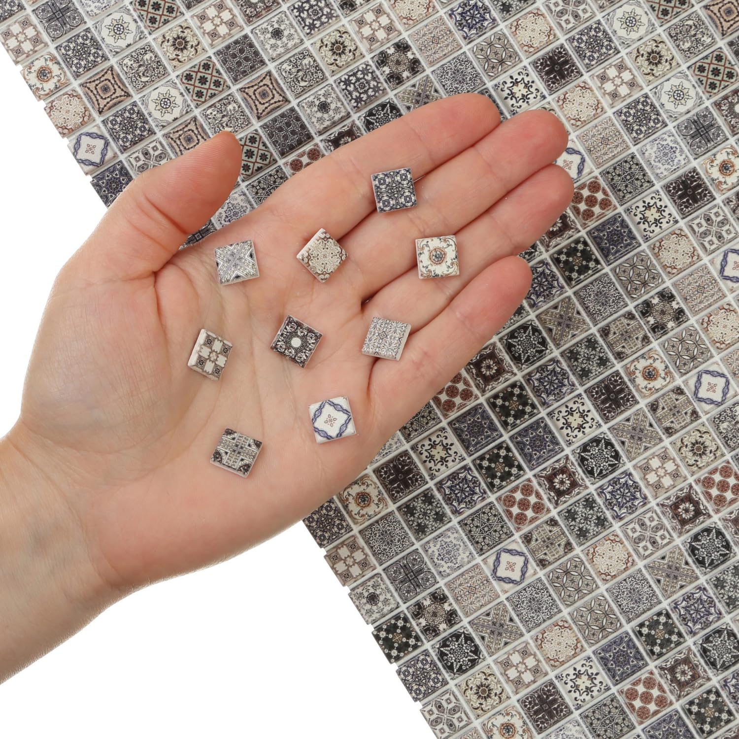 300pcs, Dollhouse Flooring, 1:24 Scale Doll House Tiles, Miniature Fireplace Tiles, REDUCIO!