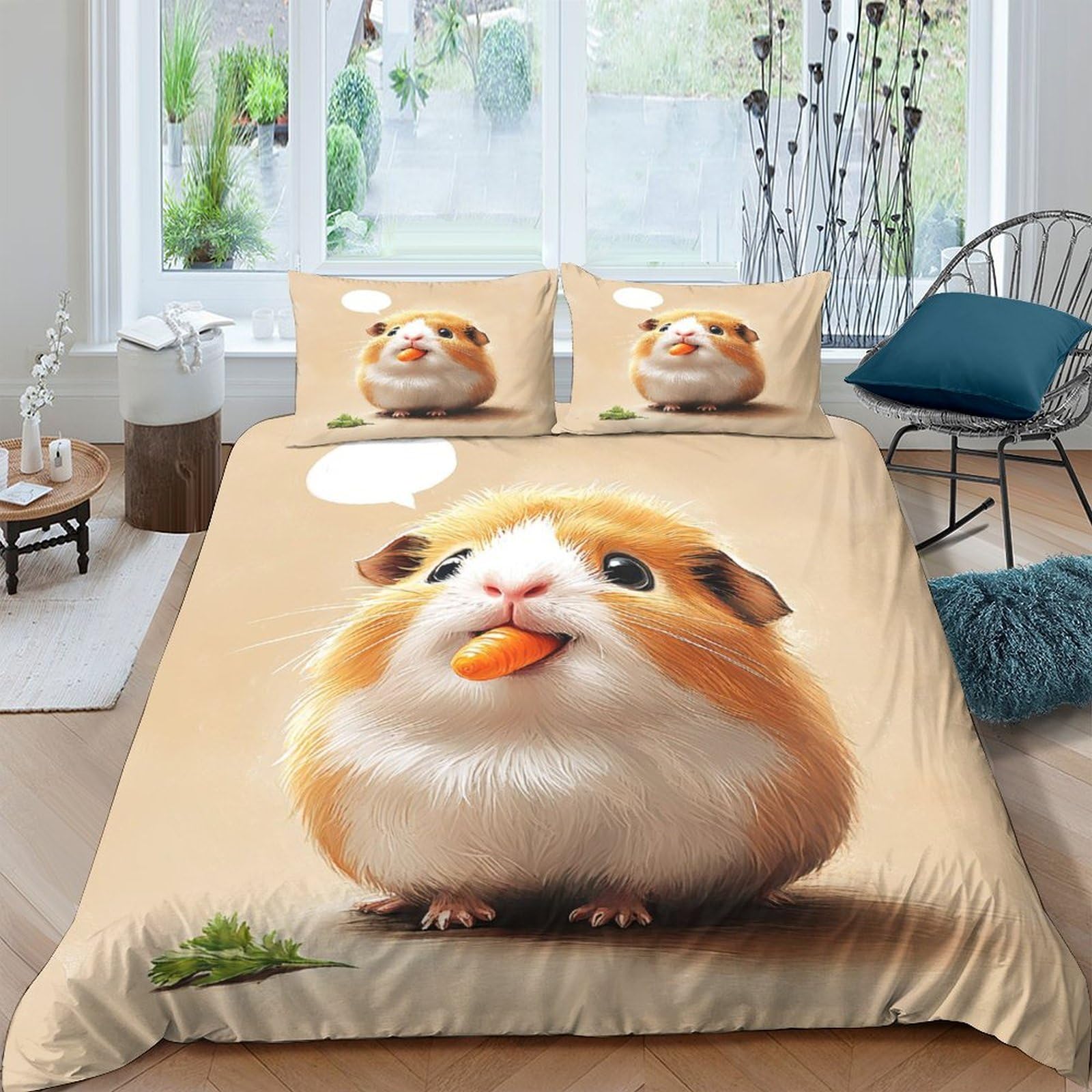 Ctjqhvkz Style-8 3D Printed Cute Hamster Fitted Sheet Microfiber Soft Breathable Animal Bed Sheet For Bedroom Dorm Mattress Protection Decor Single（135X200cm）