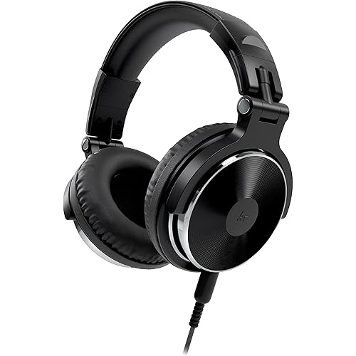 KitSound KSNDJBK Kitsound KSDJ DJ Over-Ear Headphones Compatible with Smartphones, Tablets and MP3 Devices - Black