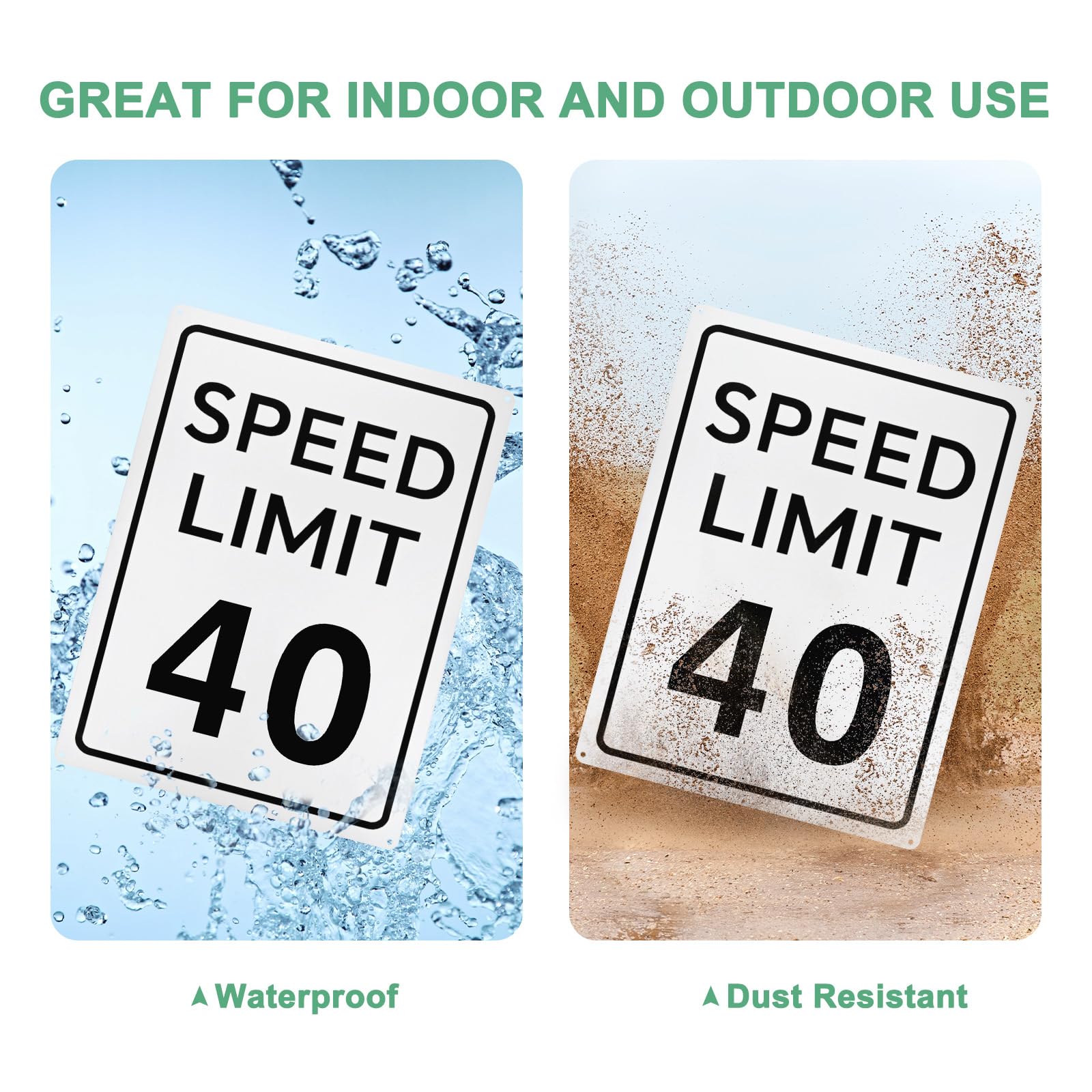 M METERXITY 2-Pack Speed Limit 40 MPH Sign - Image 4